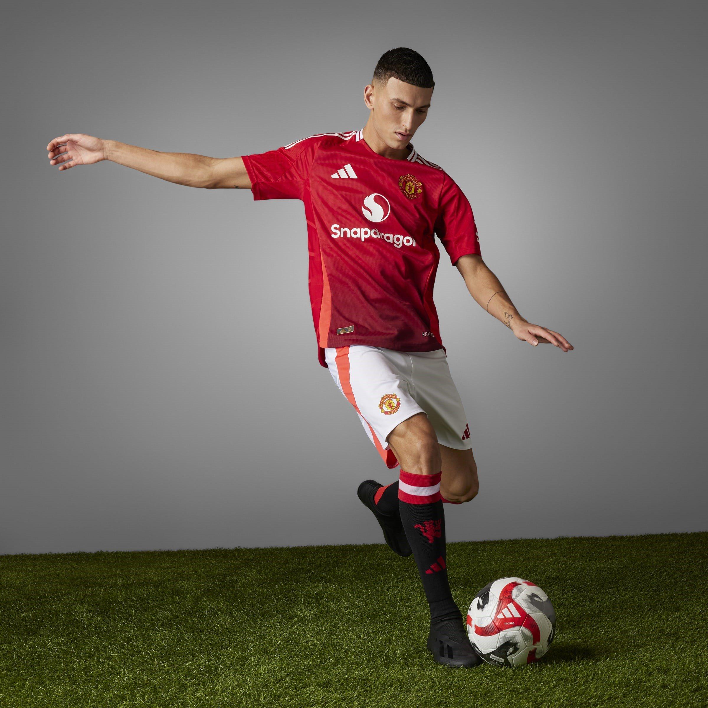 Rood - adidas - Manchester United Authentic Home Shirt 2024 2025 Adults - 13