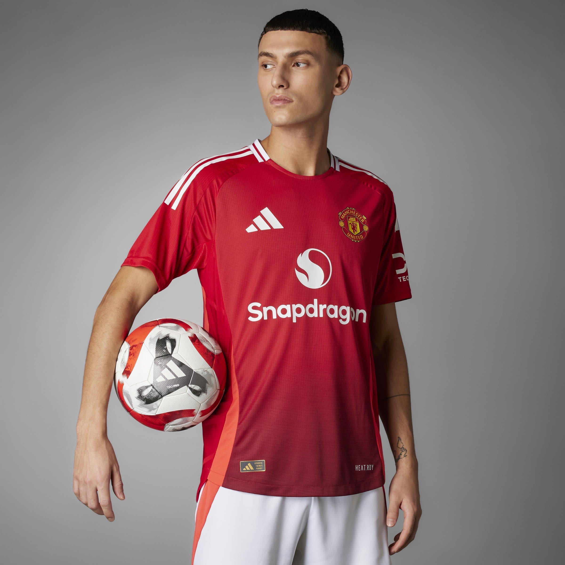 Rood - adidas - Manchester United Authentic Home Shirt 2024 2025 Adults - 8