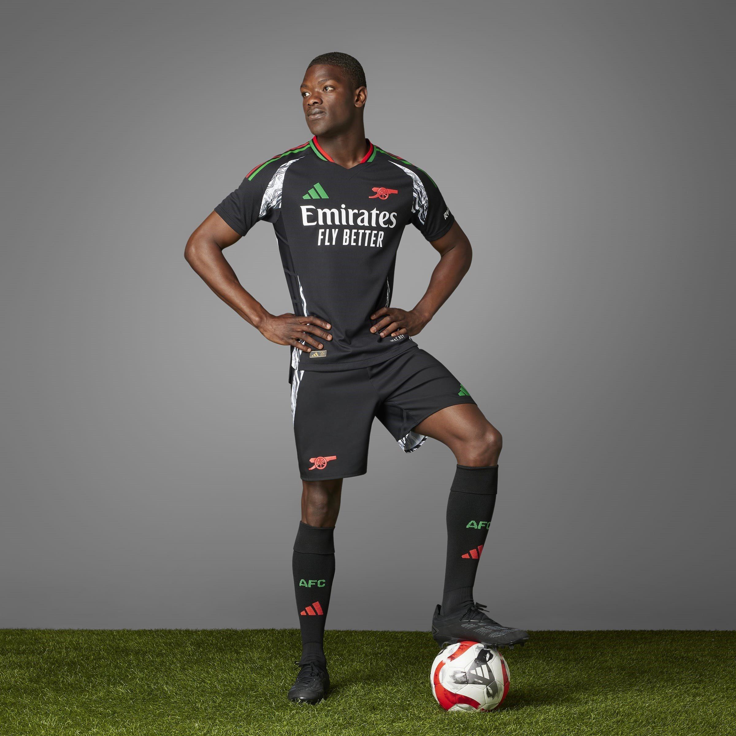 Black - adidas - Arsenal Away Authentic Shirt 2024 2025 Adults - 9