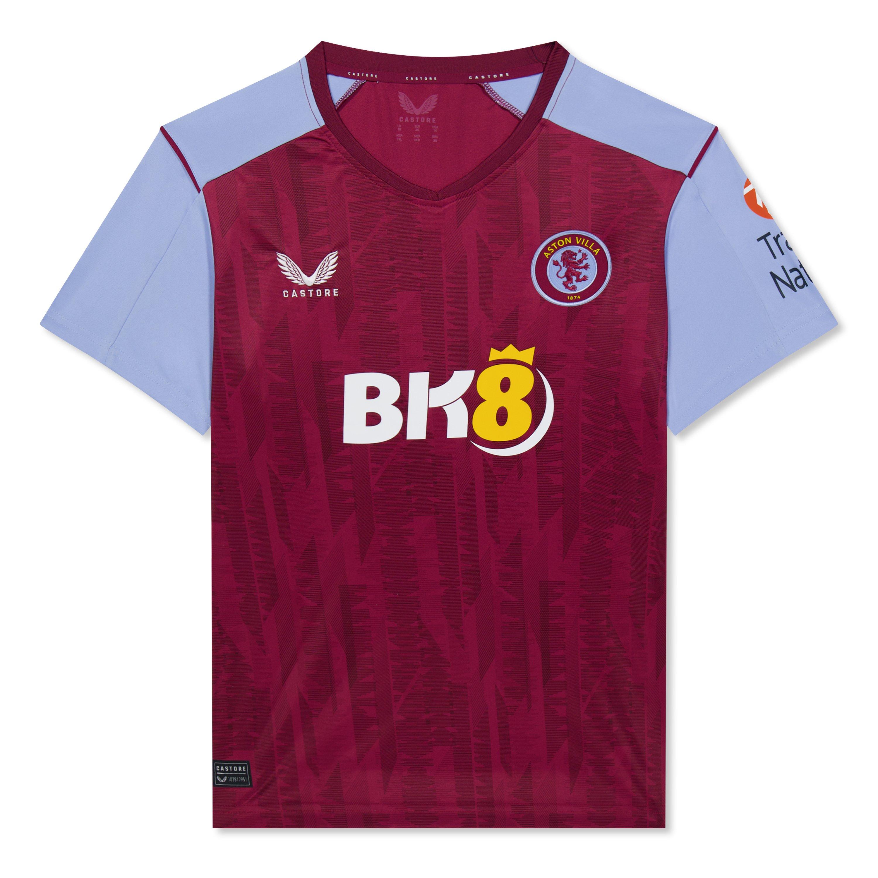 Castore Aston Villa Home Shirt 2023 2024 Adults Maglie Replica