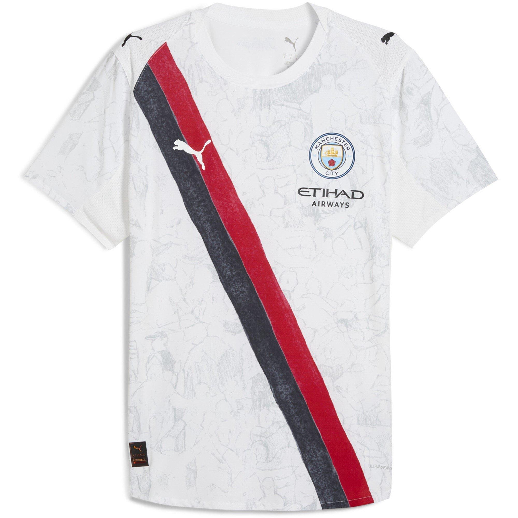 Puma Men's X Kidssuper Manchester City Authentic Away Shirt 2025 2026 - White/Black - 3XL