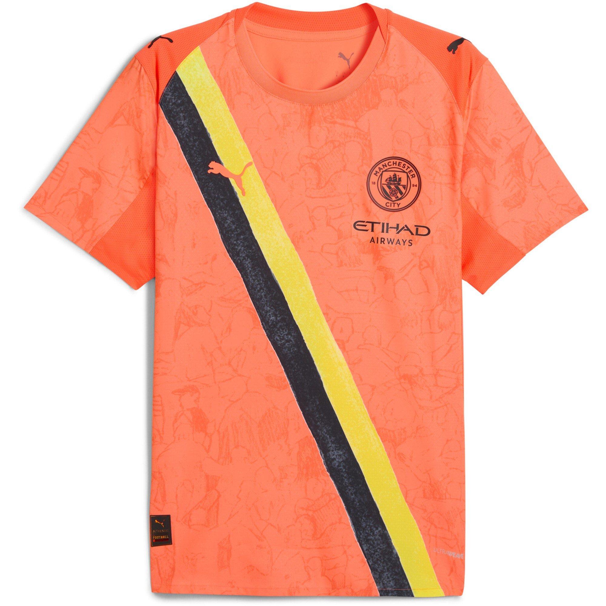 Puma Men's X Kidssuper Manchester City Authentic Away Shirt 2025 2026 - Neon Sun - 3XL