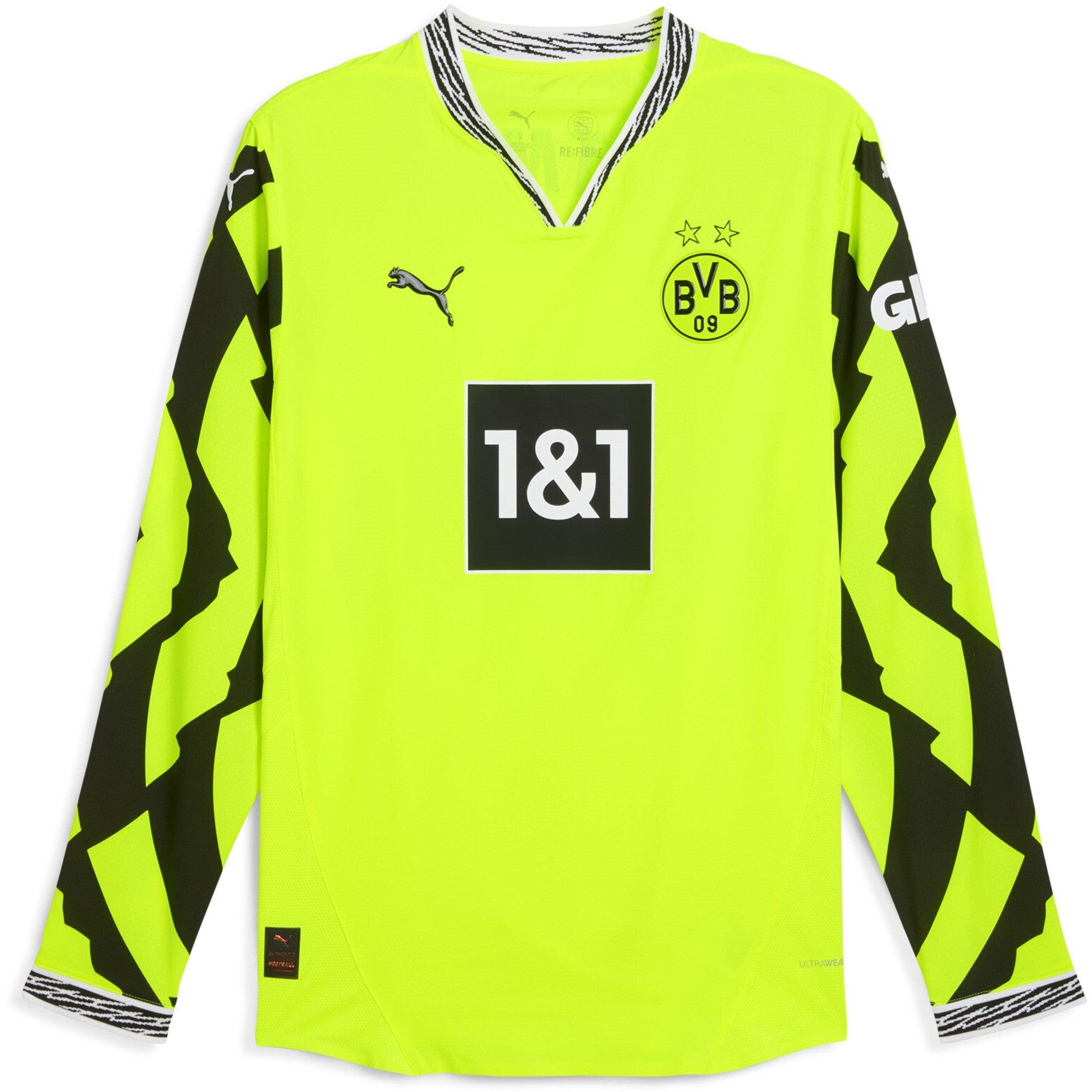 Puma Men's Borussia Dortmund Anniversary Long Sleeve Home Shirt Adults - Yellow/Black - L