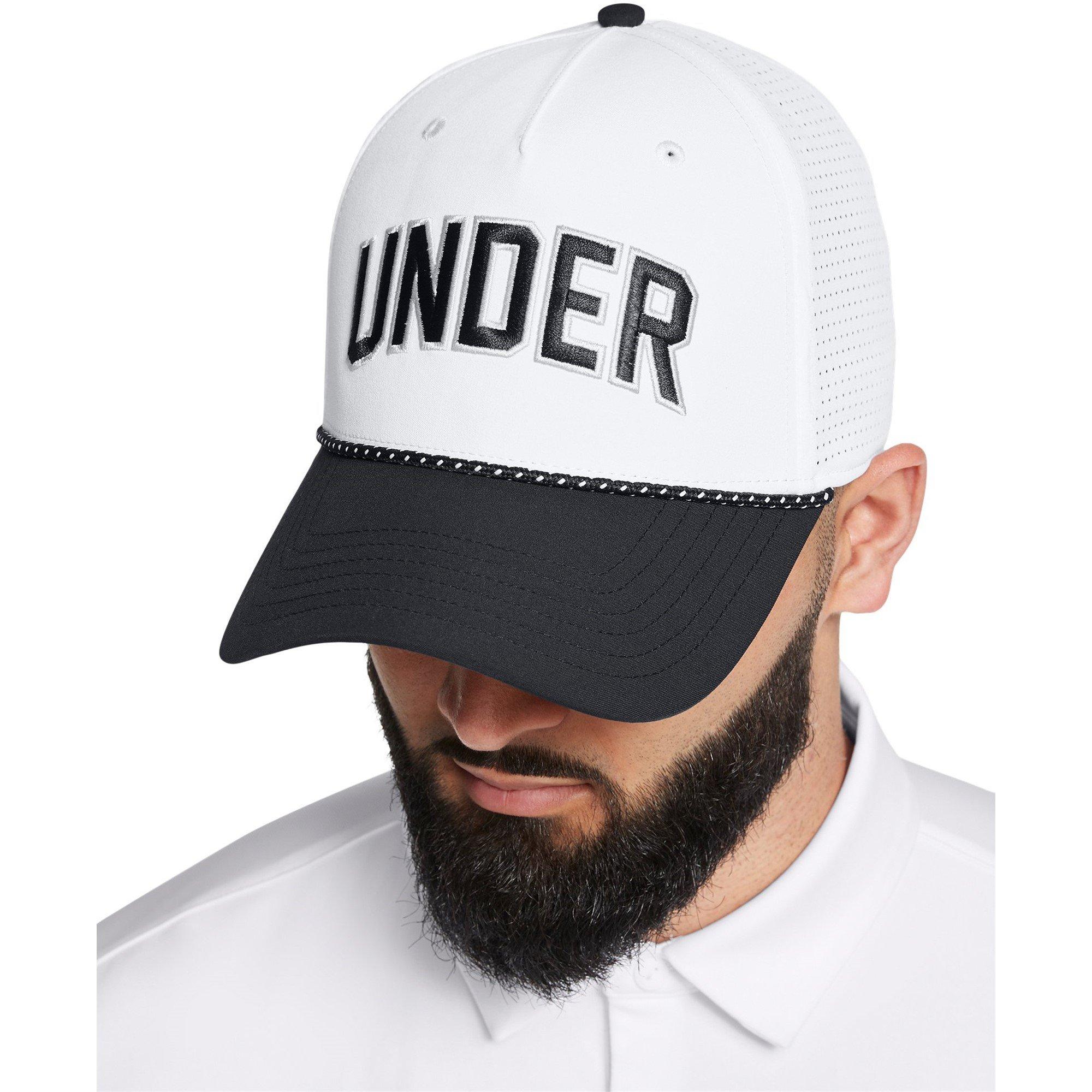 White - Under Armour - Men's Drive Rope Golf Cap - 3