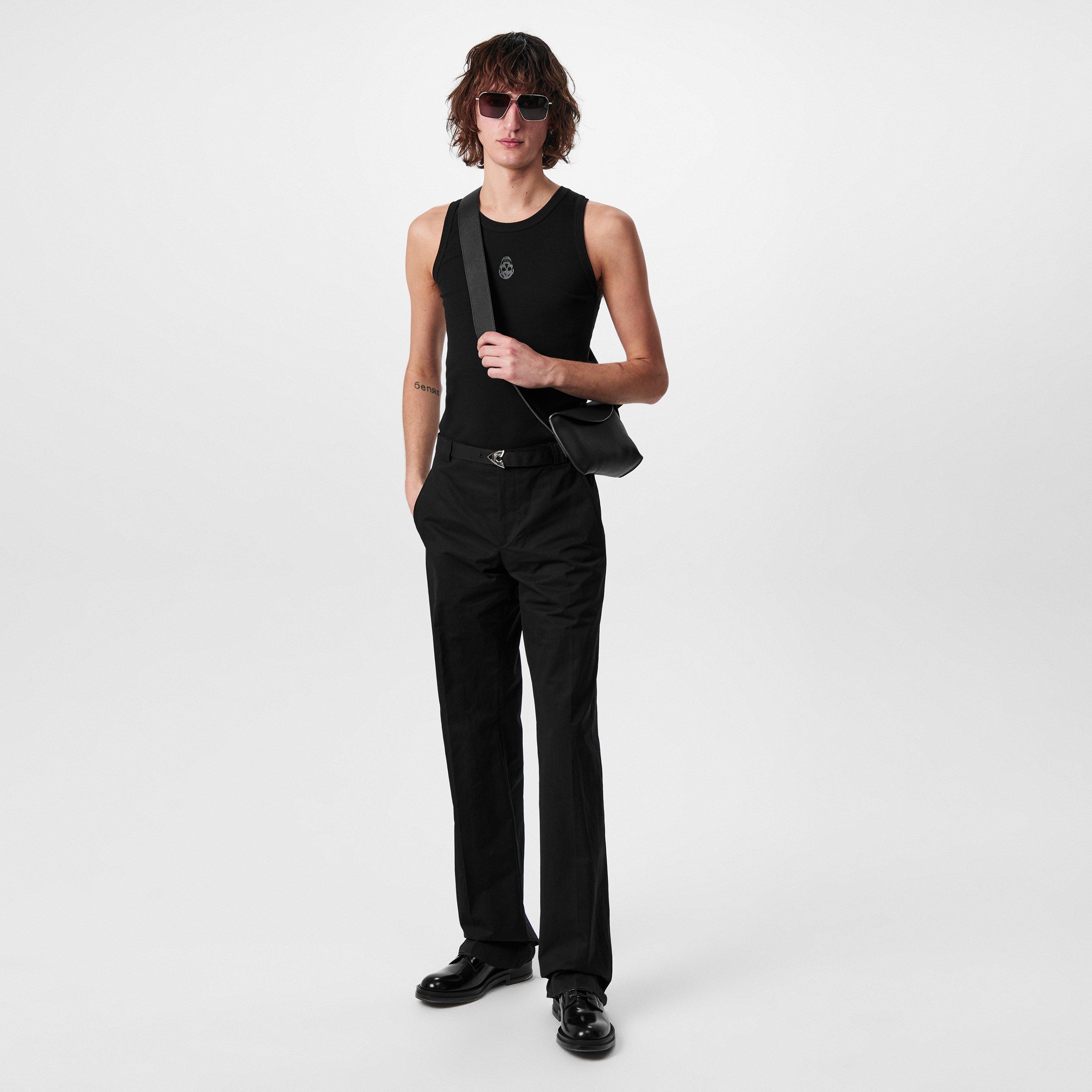 Black - Alexander McQueen - Men's Buckle Tapered Trousers - 5