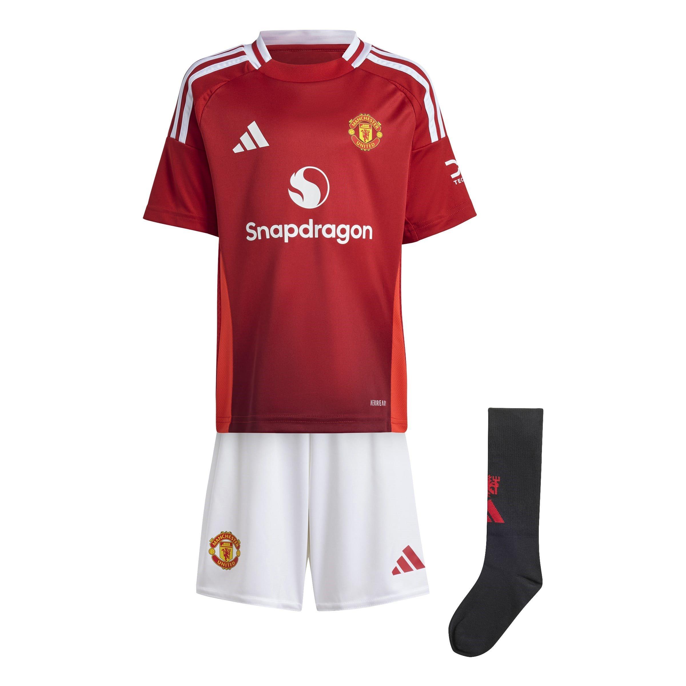 Rød - adidas - Manchester United Home Minikit 2024 2025 Infants - 1
