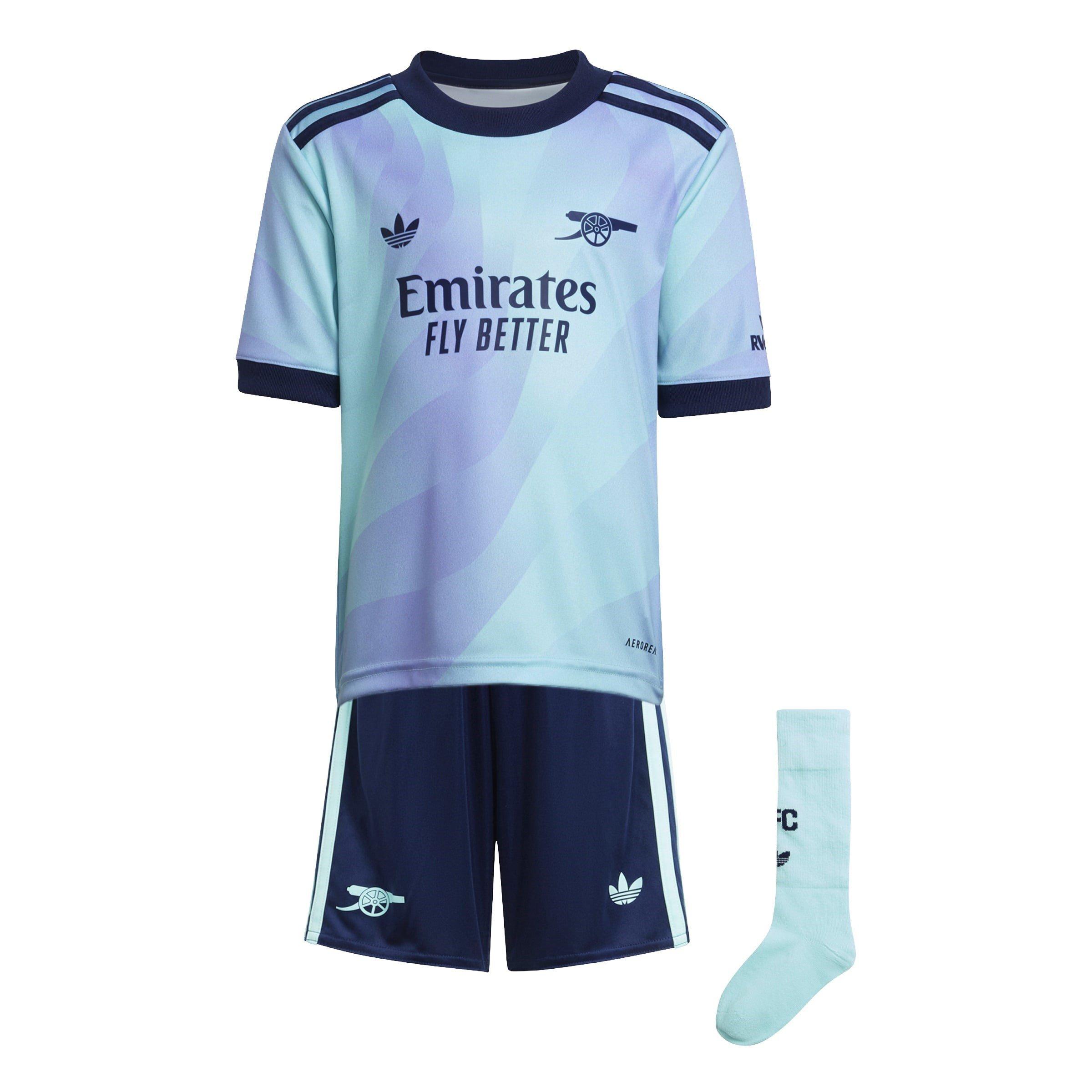 adidas Arsenal Third Minikit 2024 2025 Infants Inlandsnachbildungen von Minikits Sports Direct