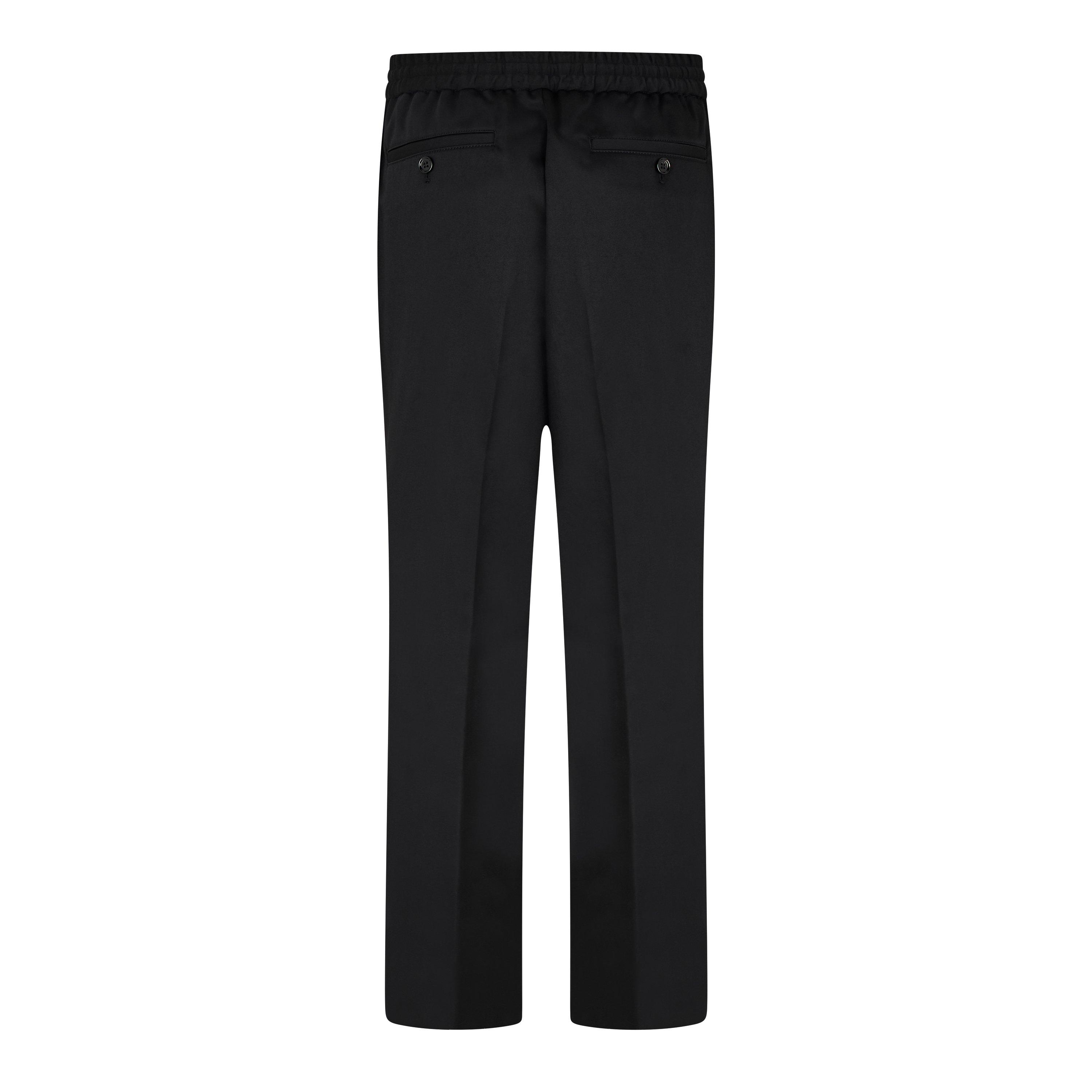 Black 001 - Ami Paris - Elasticated Tapered Trousers - 2