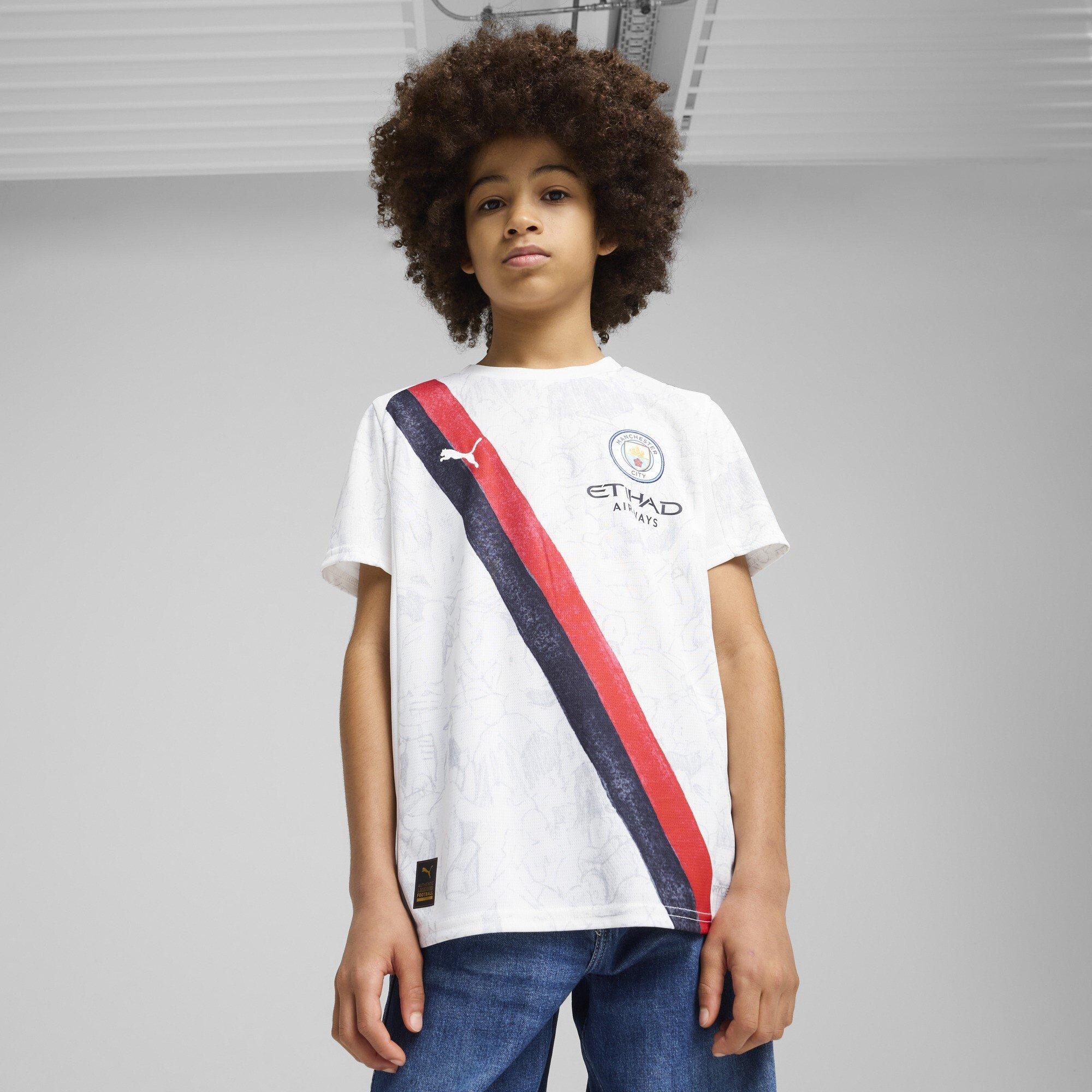 Wit/Zwart - Puma - x KidsSuper Manchester City Away Shirt 2025 2026 Juniors - 3