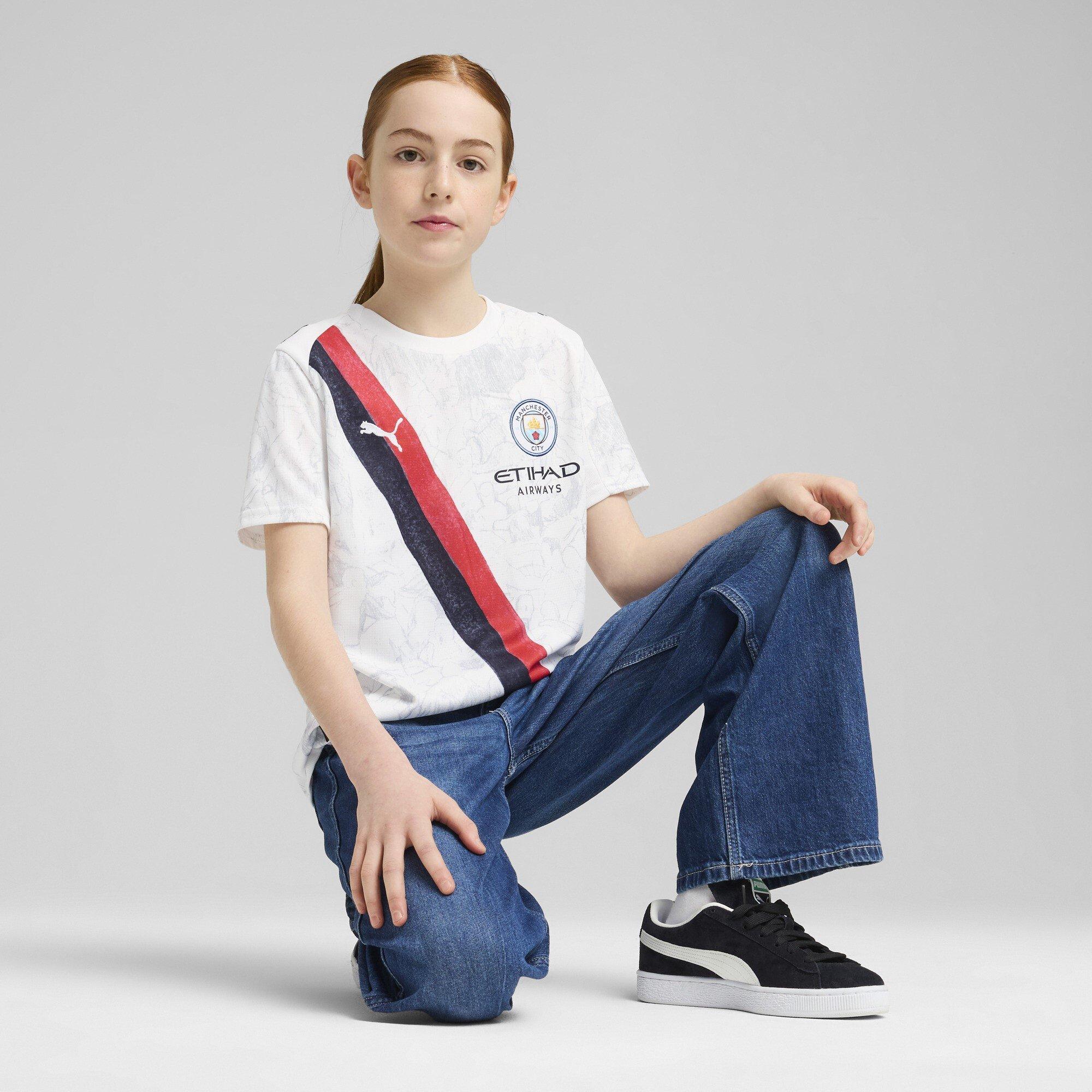 Wit/Zwart - Puma - x KidsSuper Manchester City Away Shirt 2025 2026 Juniors - 6