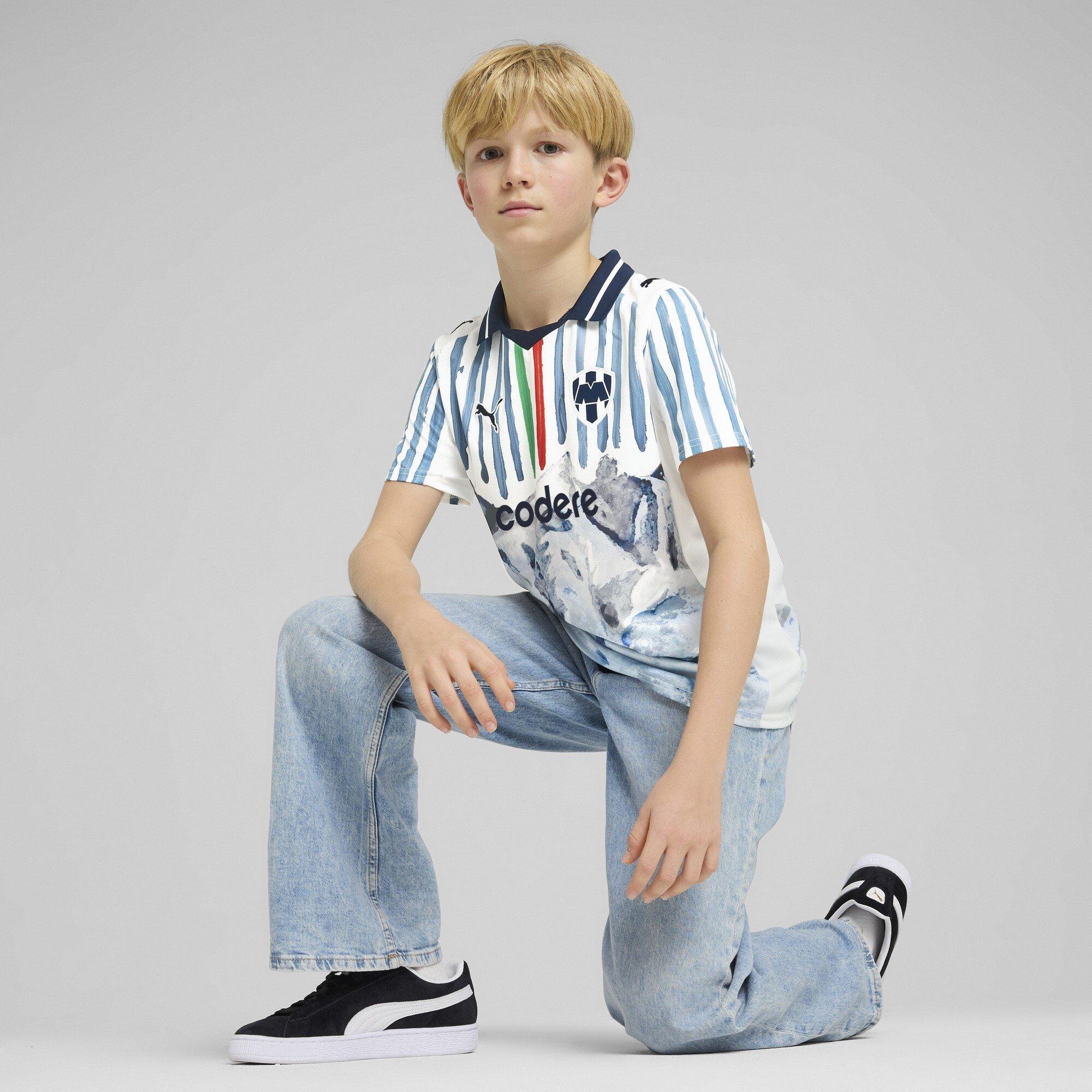White/Navy - Puma - x KidsSuper Monterrey Home Shirt 2025 2026 Juniors - 6