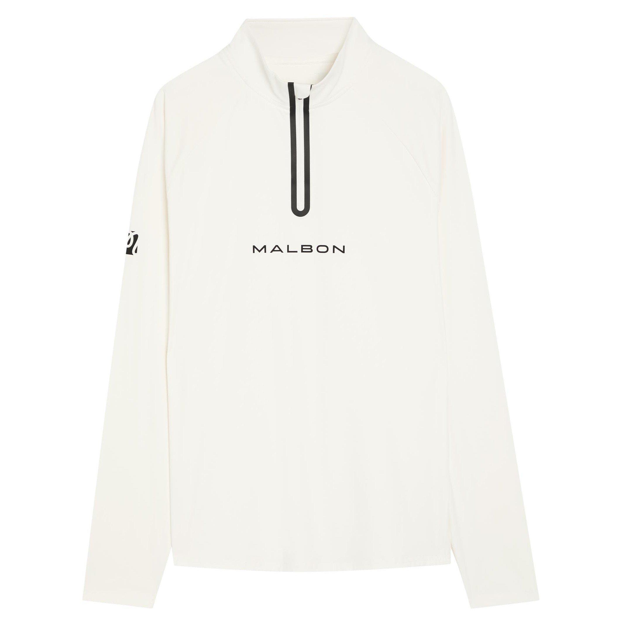 WHITE - Malbon - MAL PERFORMANCE HALF ZIP