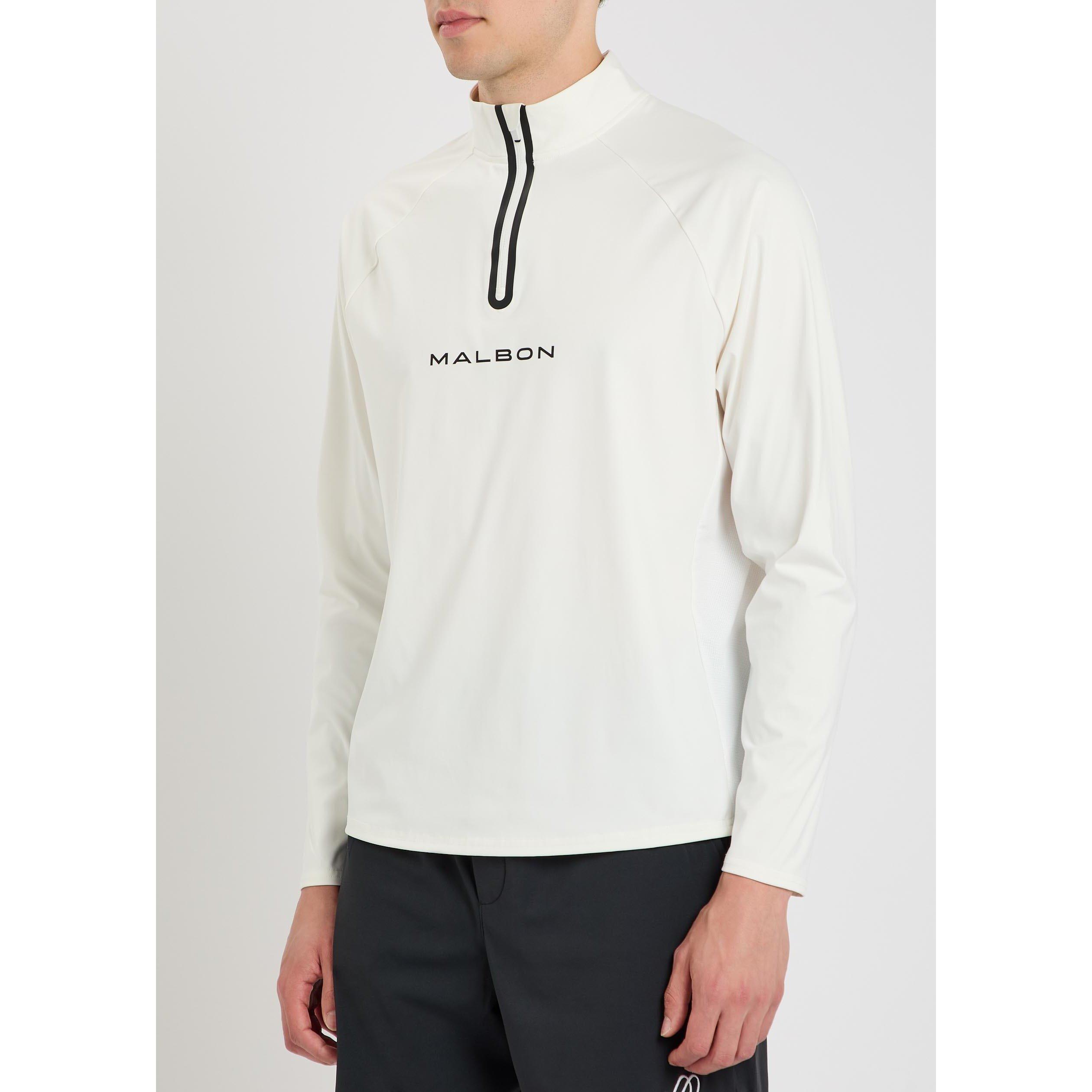 WHITE - Malbon - Men's Performance Half-Zip Pullover - 2