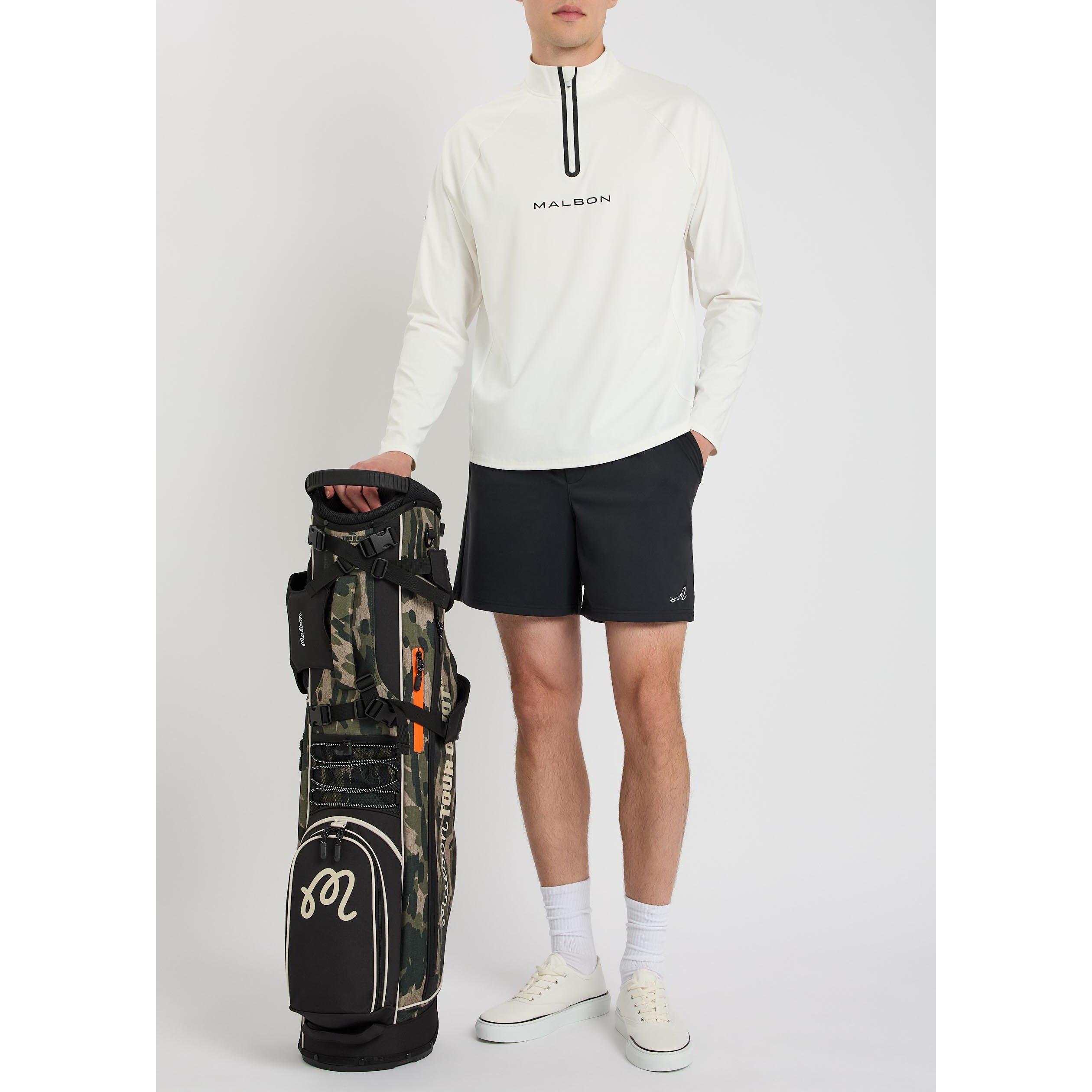 WHITE - Malbon - Men's Performance Half-Zip Pullover - 5
