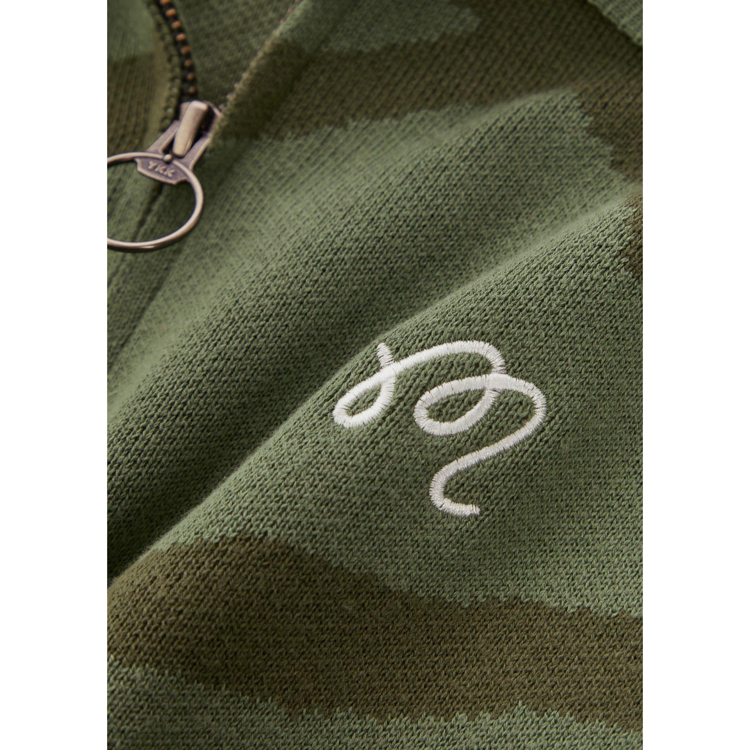 OLIVE - Malbon - Men's Verdant Cotton Funnel-Neck Jumper - 4