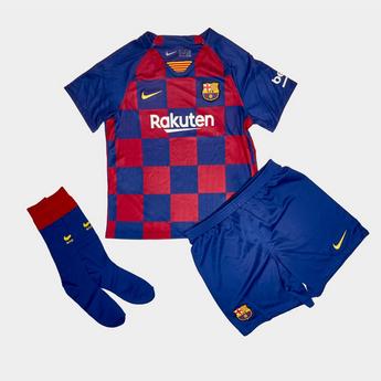 Nike FC Barcelona 2019/20 Home Little Kids' Soccer Kit