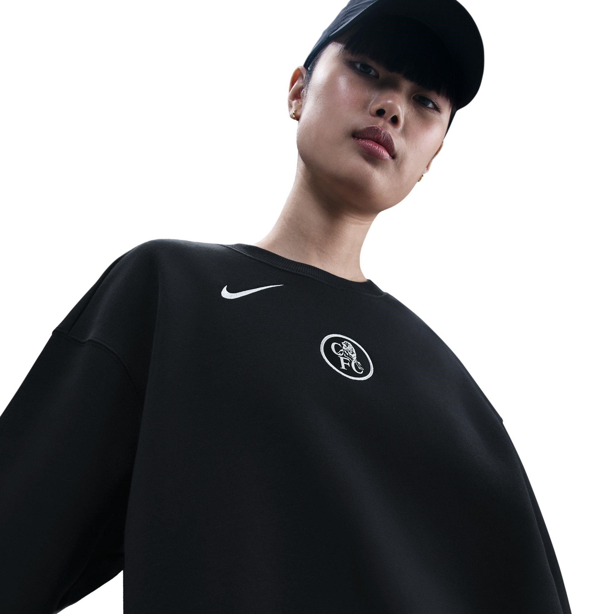 Black/Silver - Nike - Chelsea Pheonix Crew Sweater Womens - 5