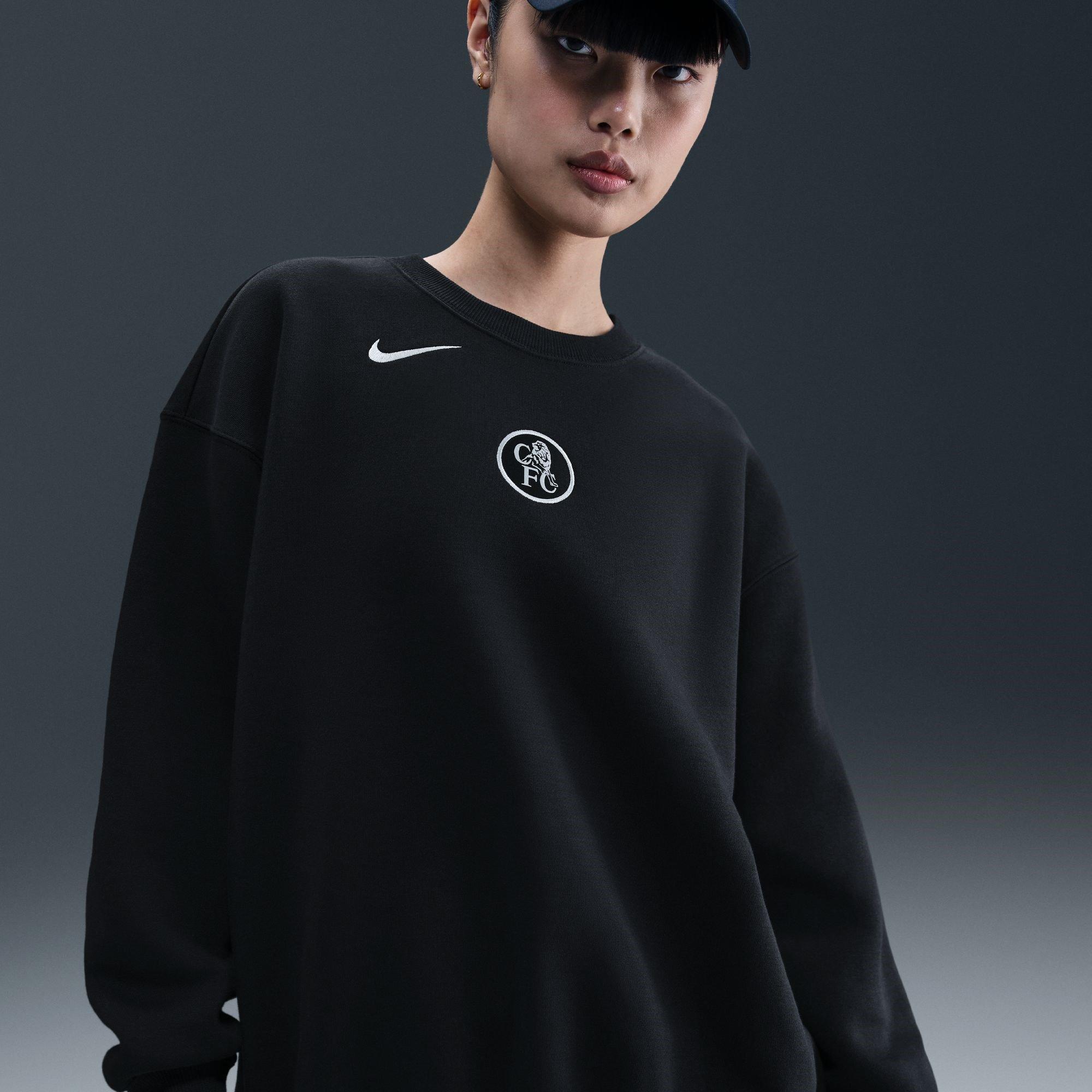 Black/Silver - Nike - Chelsea Pheonix Crew Sweater Womens - 6