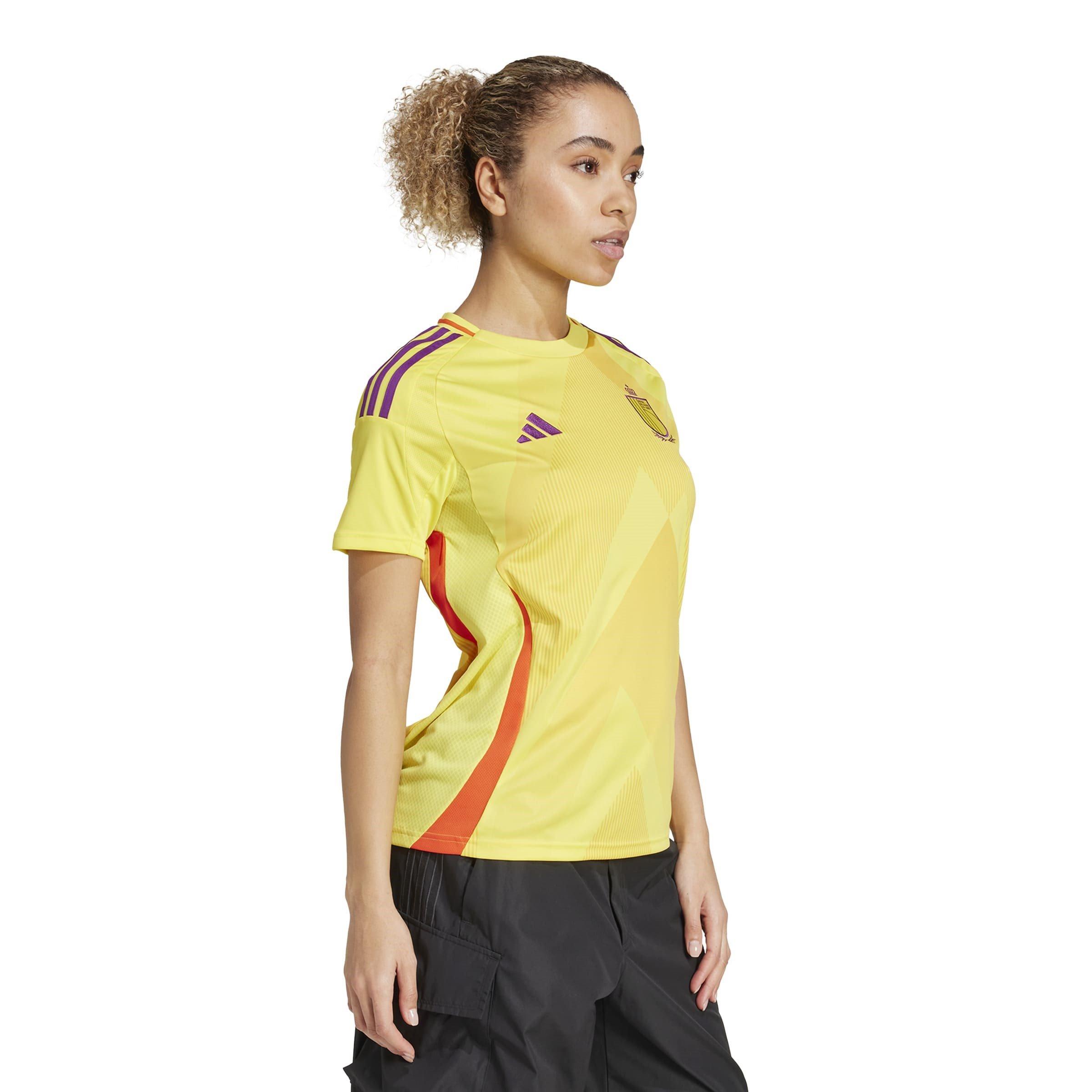 Impact Yellow - adidas - Belgium Away Shirt 2025 Womens - 4
