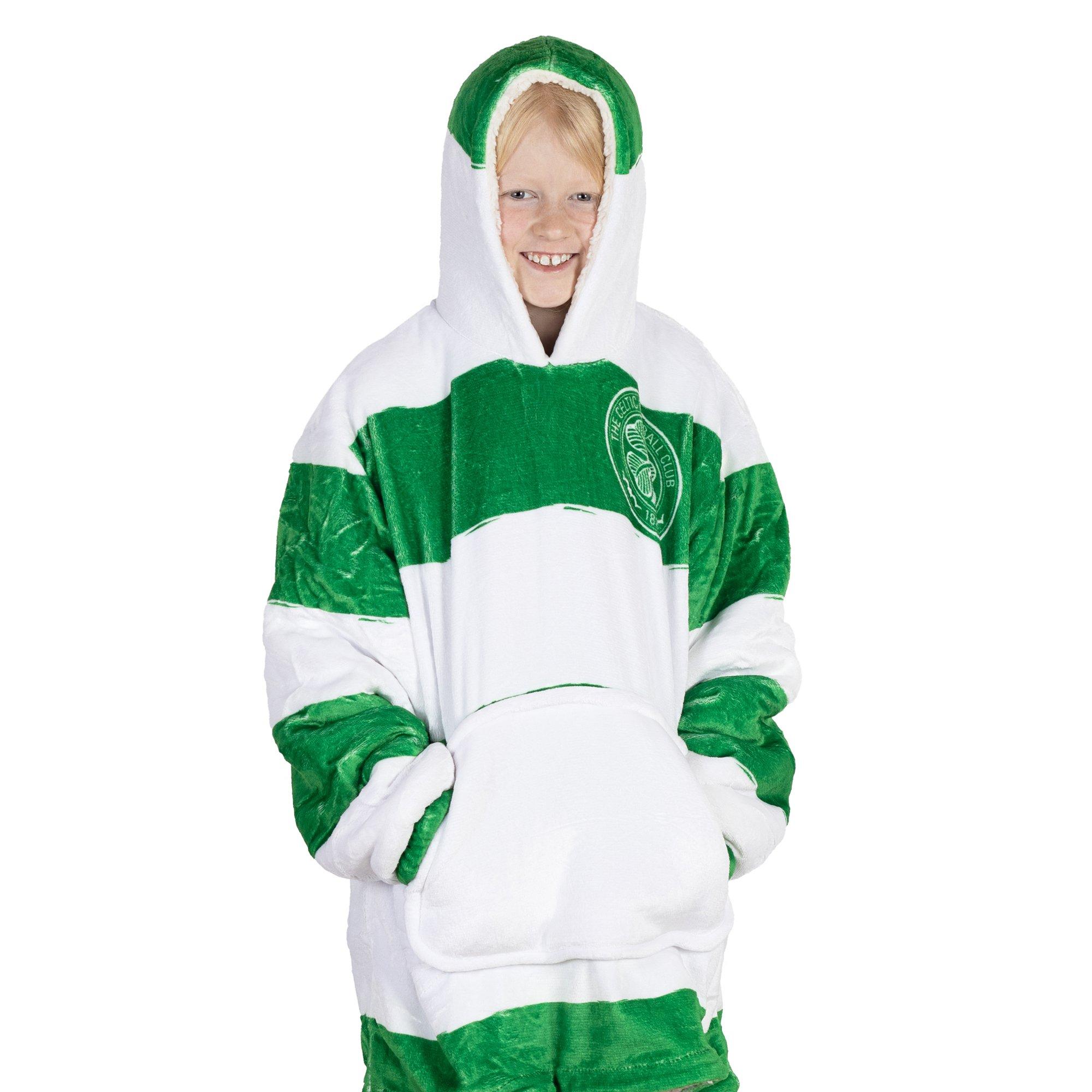 Team  Kids Football Officially Licensed Sherpa Fleece Hoodie For Kids - Celtic Fc