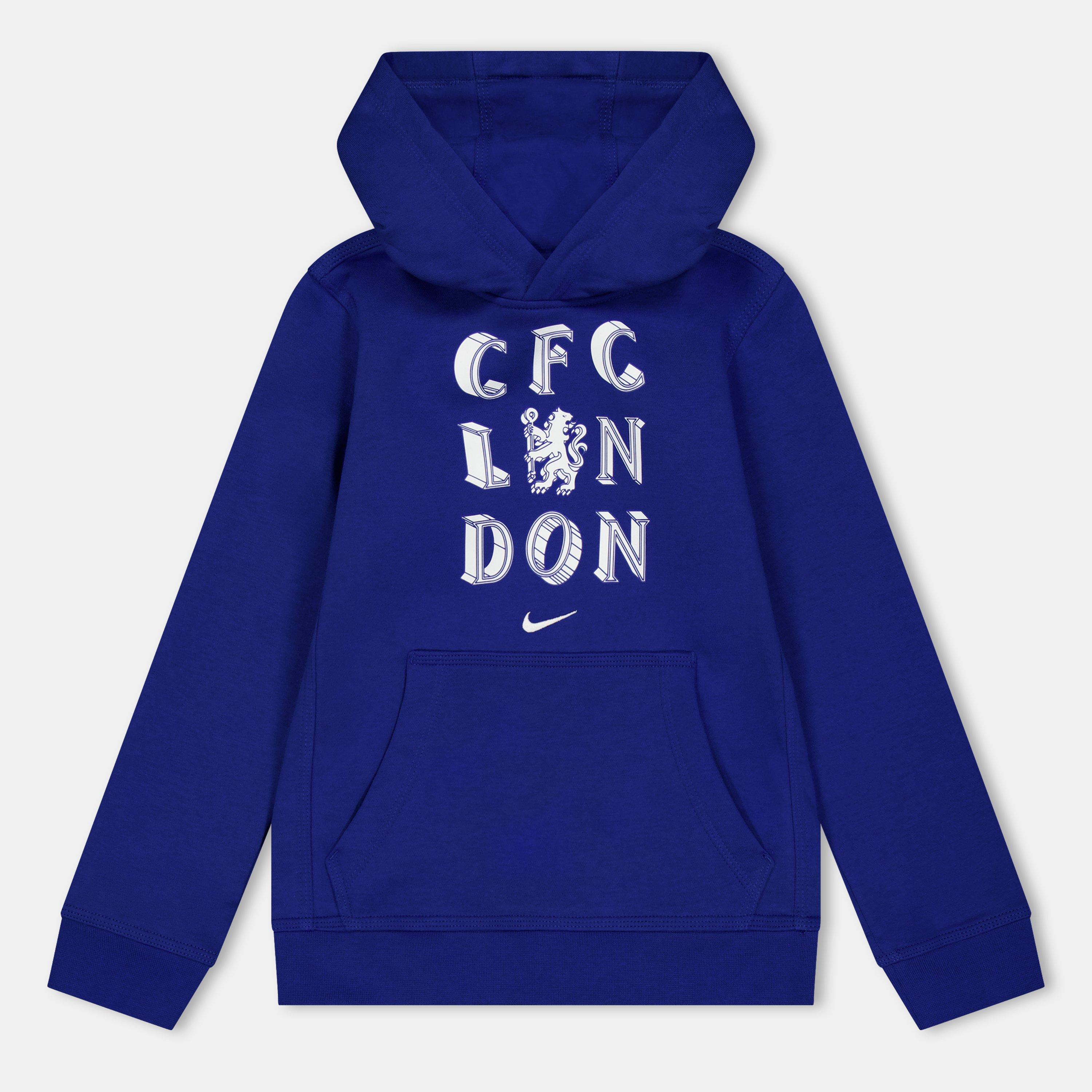 Nike Boys Chelsea Club Hoodie Juniors - Blue/White - 9-10 (M)