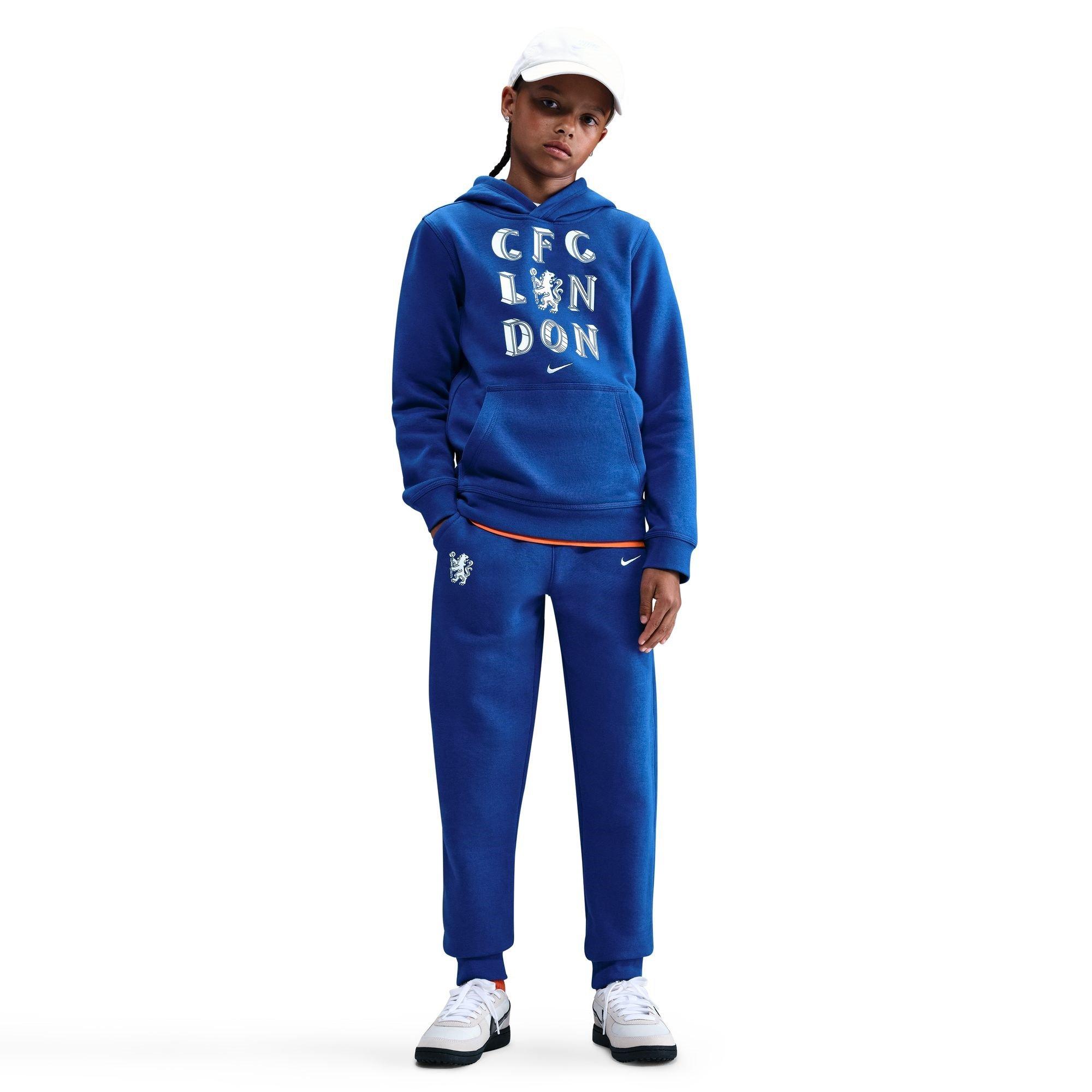 Azul/Blanco - Nike - Chelsea Club Hoodie Juniors - 3