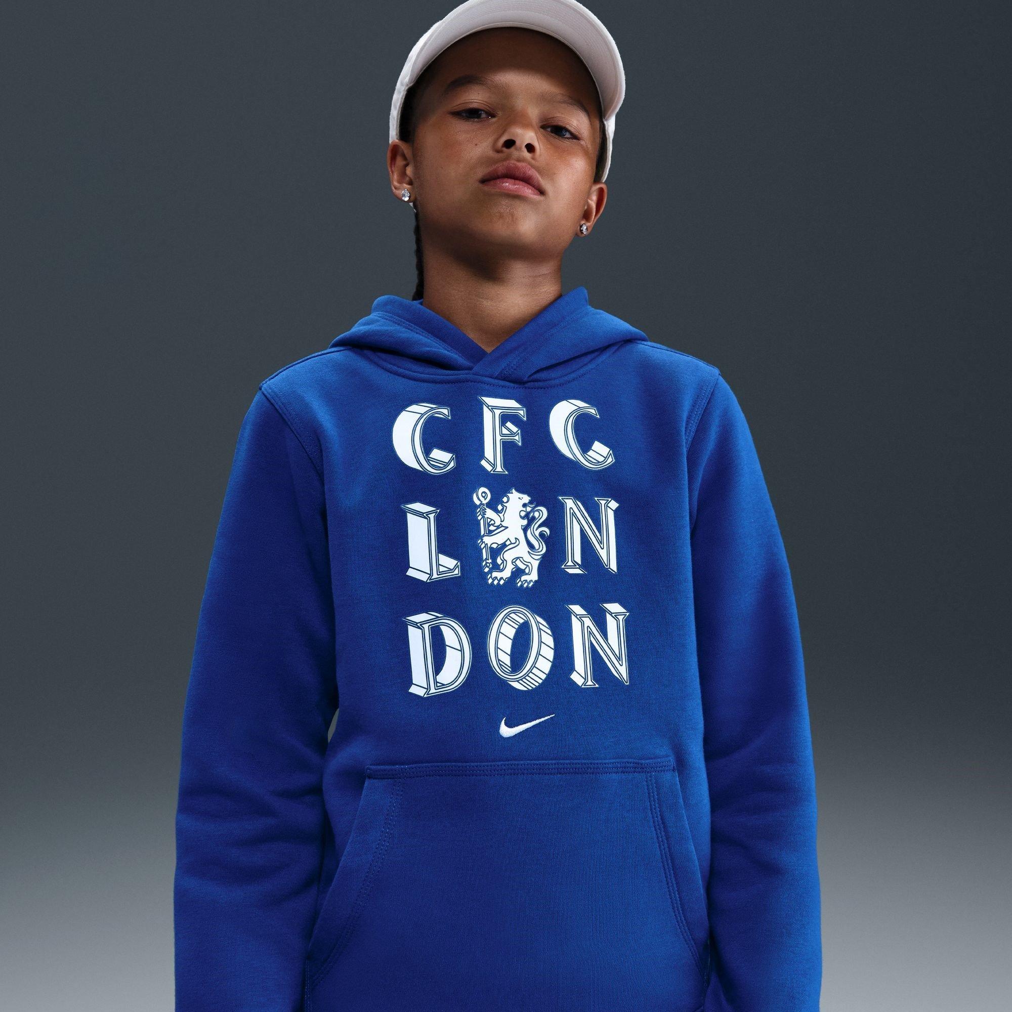 Azul/Blanco - Nike - Chelsea Club Hoodie Juniors - 6