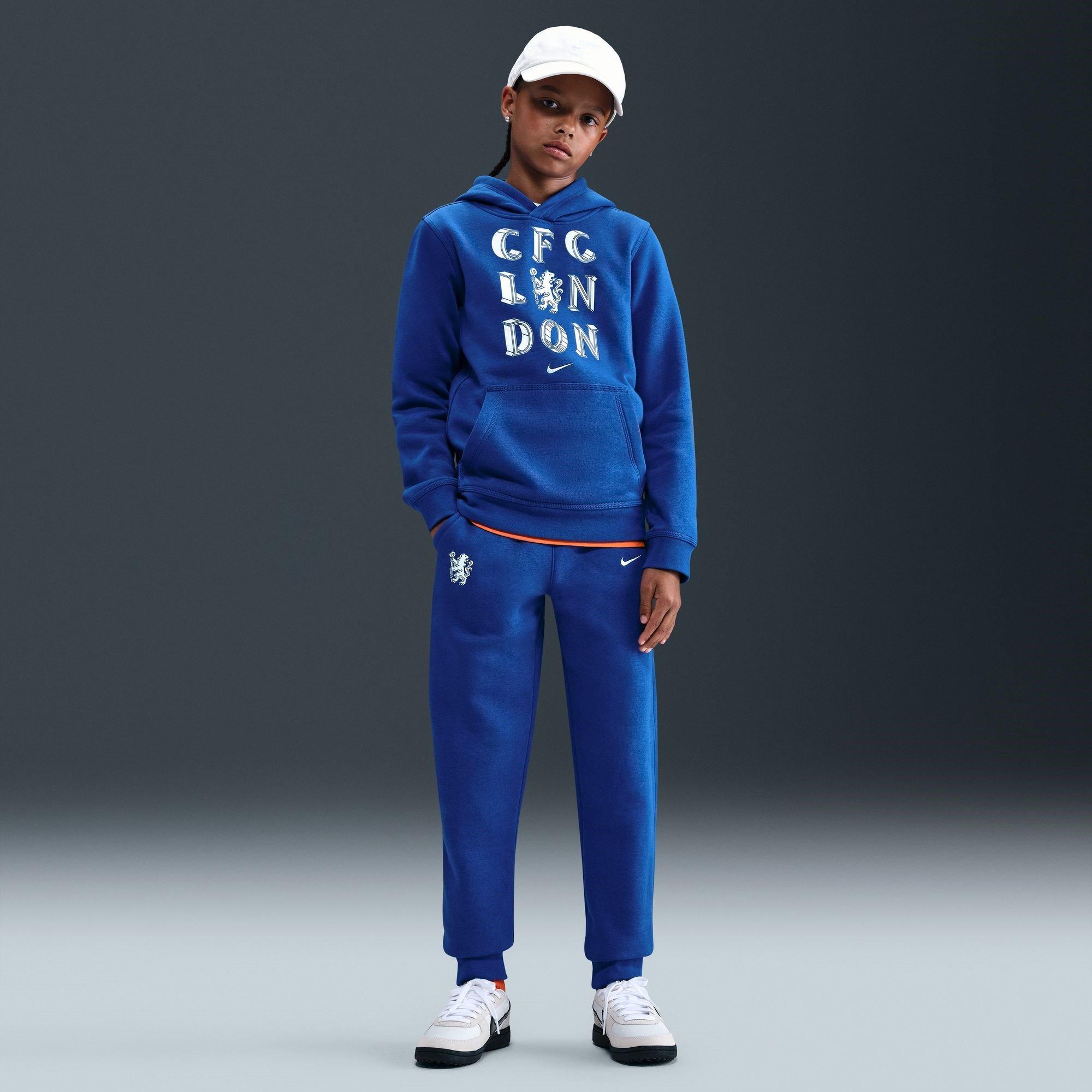 Azul/Blanco - Nike - Chelsea Club Hoodie Juniors - 7