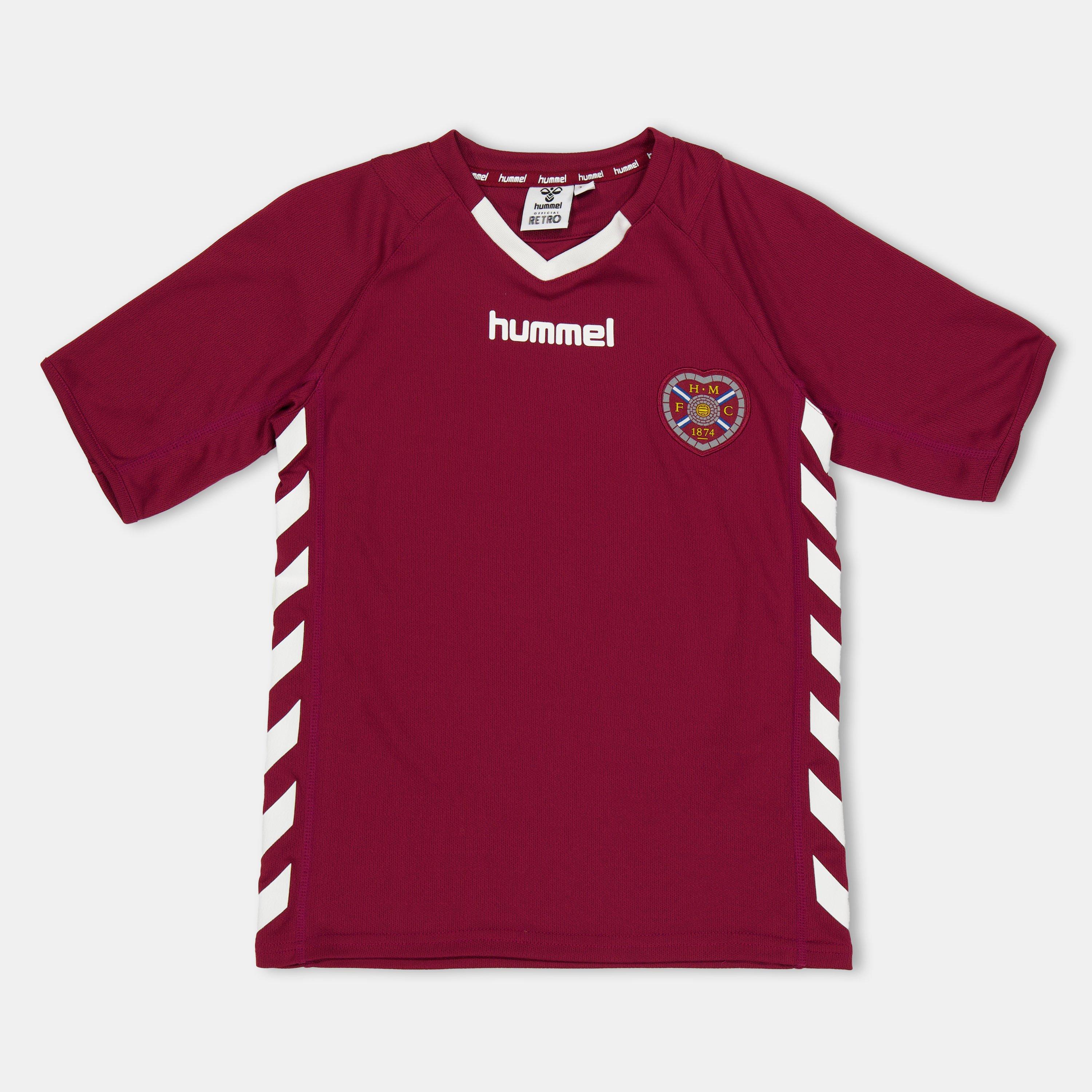 Red - Hummel - Hearts Retro Home Shirt 2005 2006 Juniors - 1