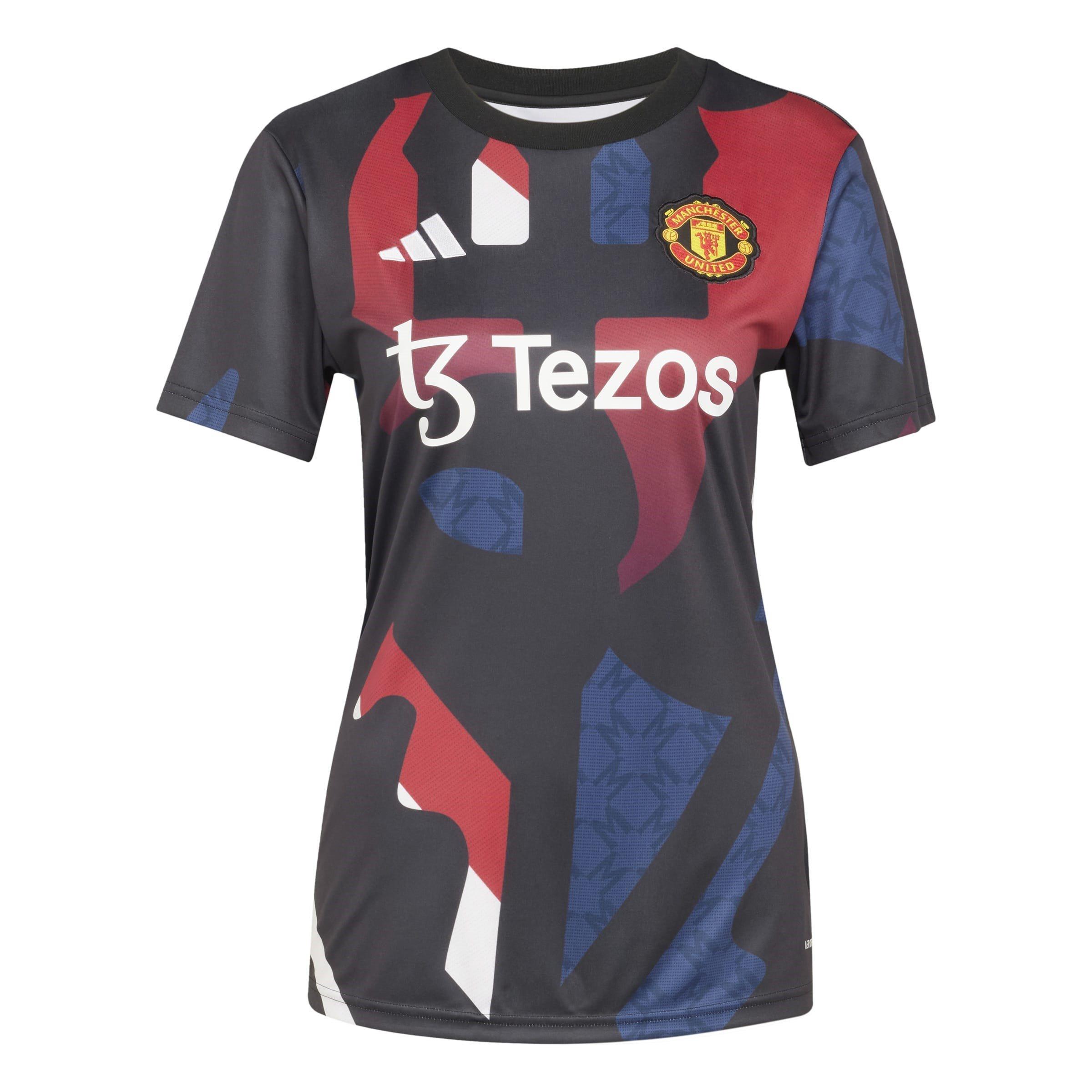 Adidas Women's Manchester United Prematch Shirt 2024 2025 - Black/Red - 10 (S)