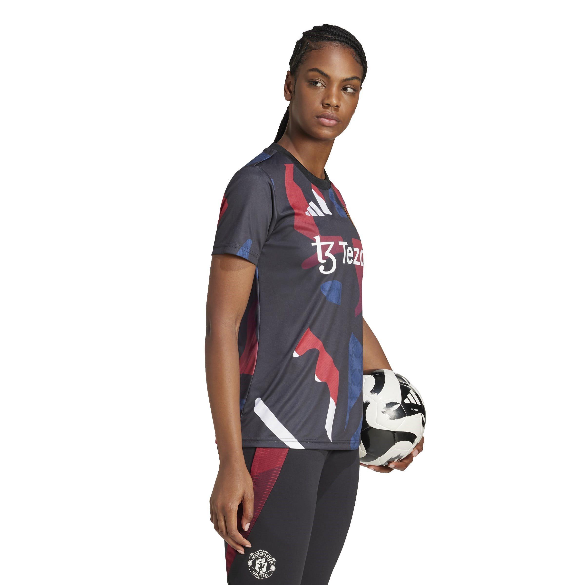 Sort/Rød - adidas - Manchester United Prematch Shirt 2024 2025 Womens - 4
