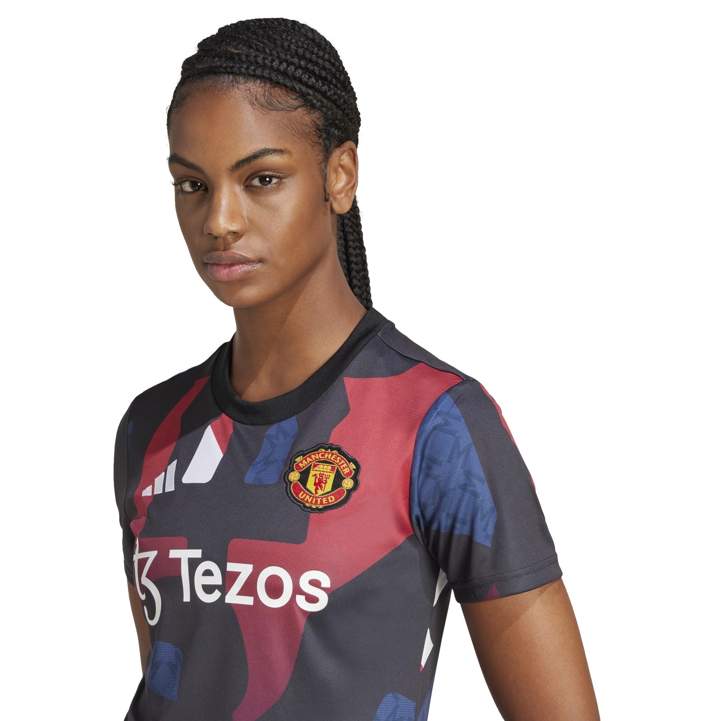 Sort/Rød - adidas - Manchester United Prematch Shirt 2024 2025 Womens - 5