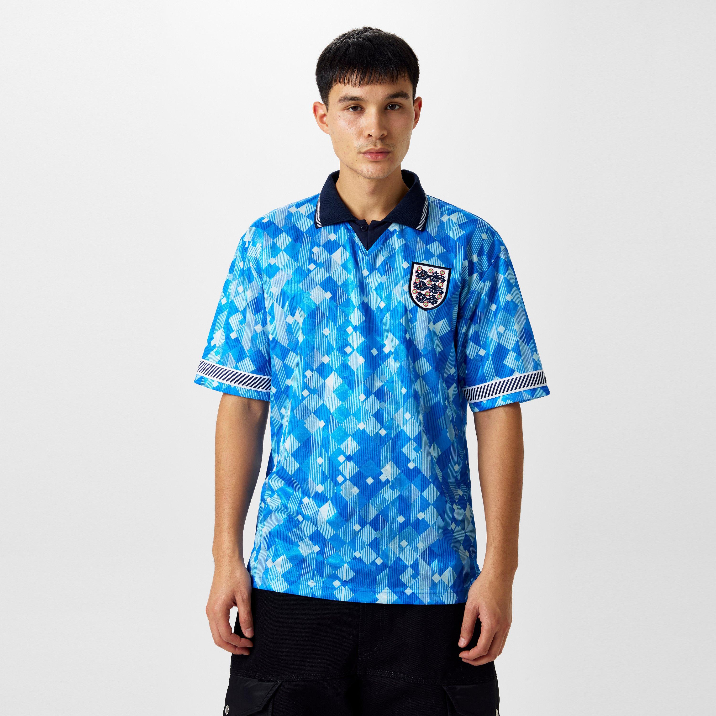 Blue - Score Draw - England 1990 Third Shirt Adults - 3