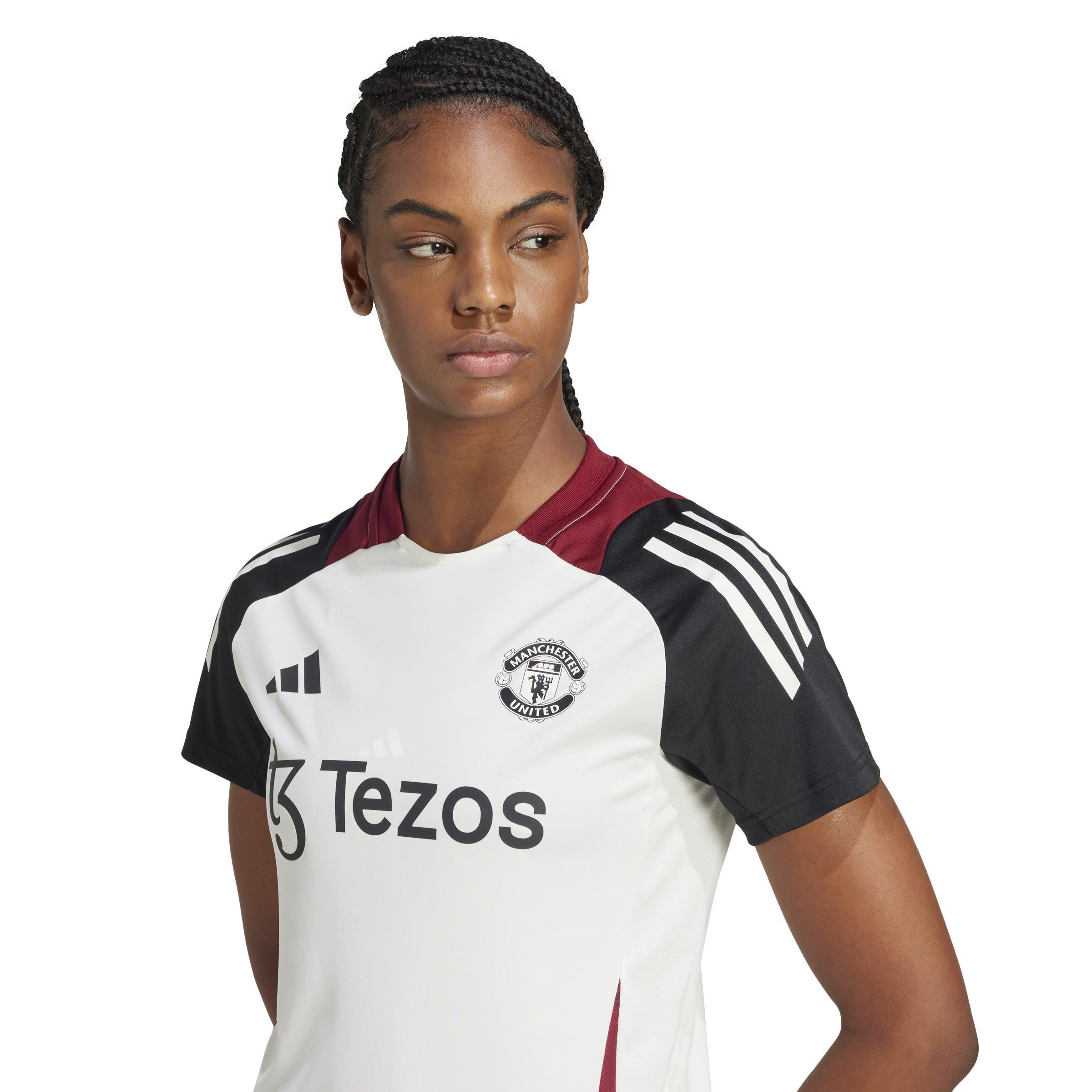 Off White/Schwarz - adidas - Manchester United Training Shirt 2025 Womens - 6