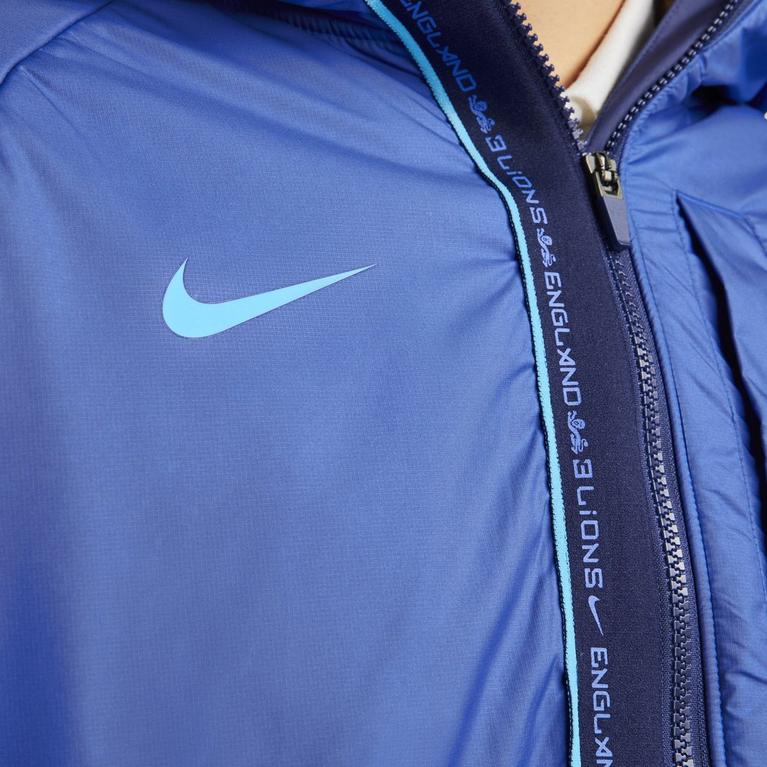 Bleu Multi - Nike - Closed button-down organic cotton jacket - 2