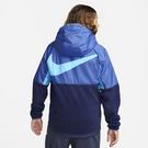 Bleu Multi - Nike - Closed button-down organic cotton jacket - 3