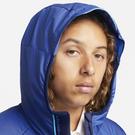 Bleu Multi - Nike - Closed button-down organic cotton jacket - 4