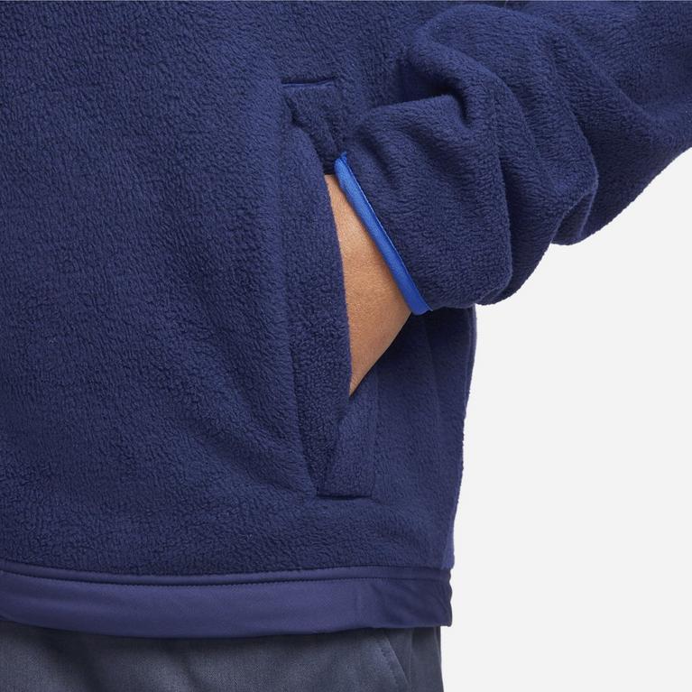 Bleu Multi - Nike - Closed button-down organic cotton jacket - 5
