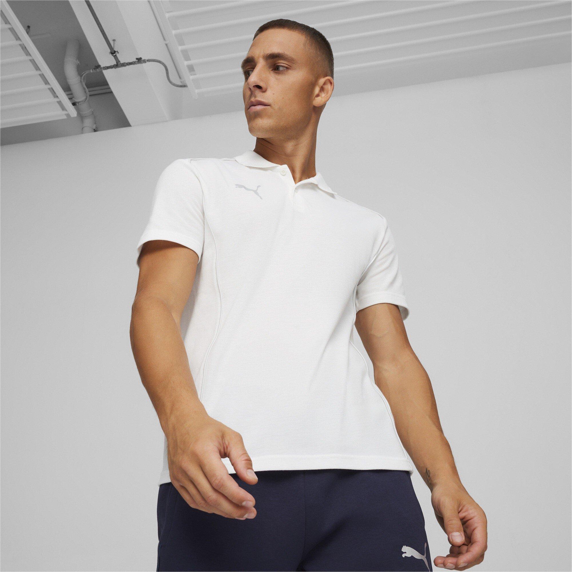 Branco/Prateado - Puma - Puma Teamfinal Casuals Polo Shirt Mens - 3