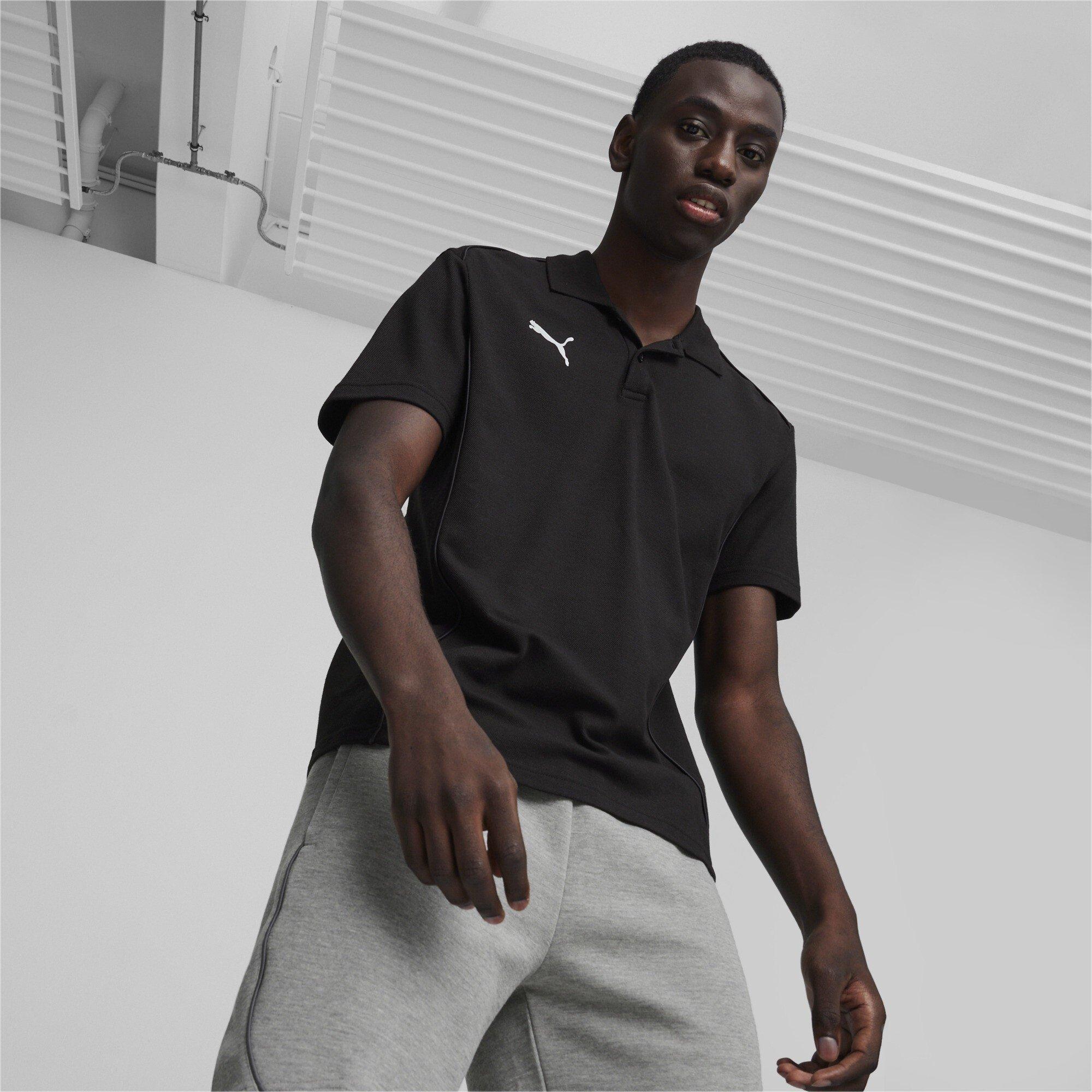 Schwarz/Silber - Puma - Puma Teamfinal Casuals Polo Shirt Mens - 3