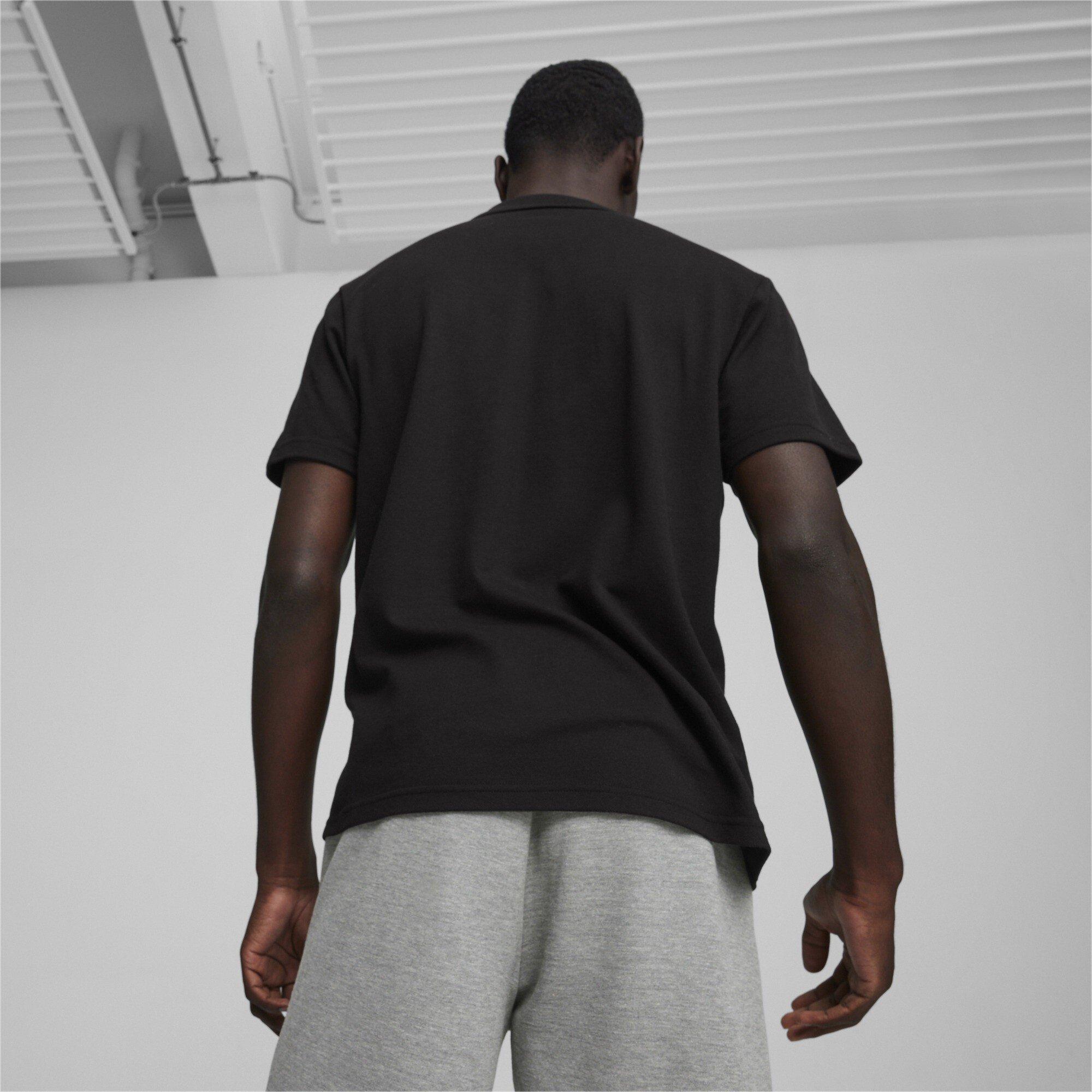 Schwarz/Silber - Puma - Puma Teamfinal Casuals Polo Shirt Mens - 4