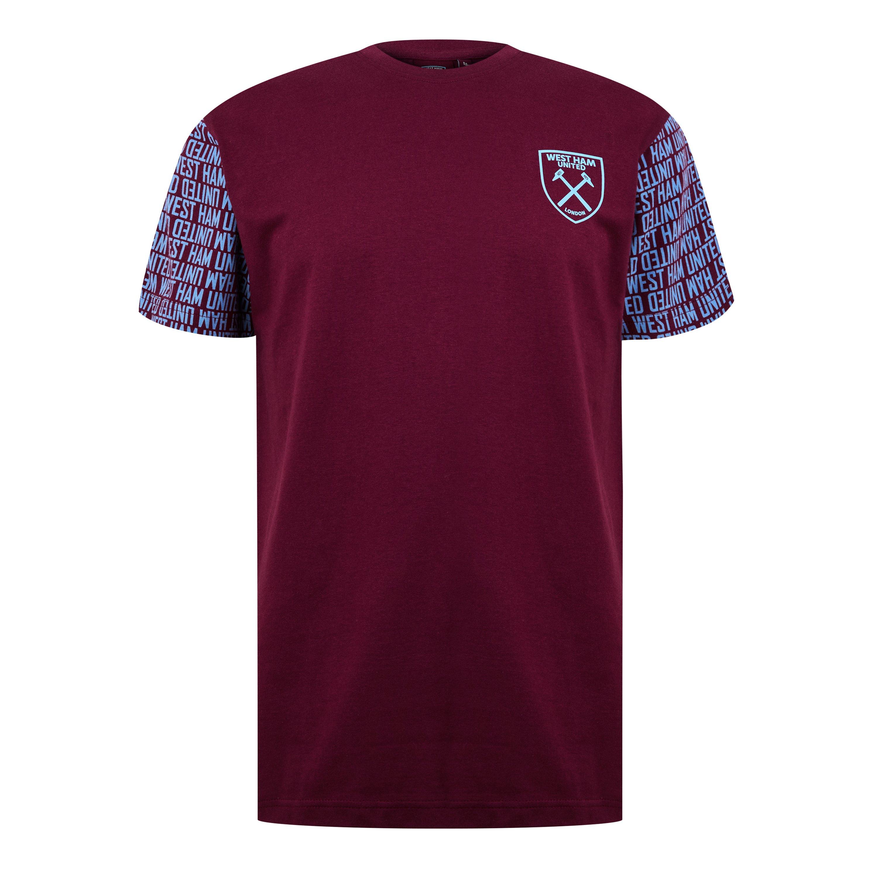 Claret/Blue - Source Lab - SLab West Ham Graphic T-Shirt Mens - 1