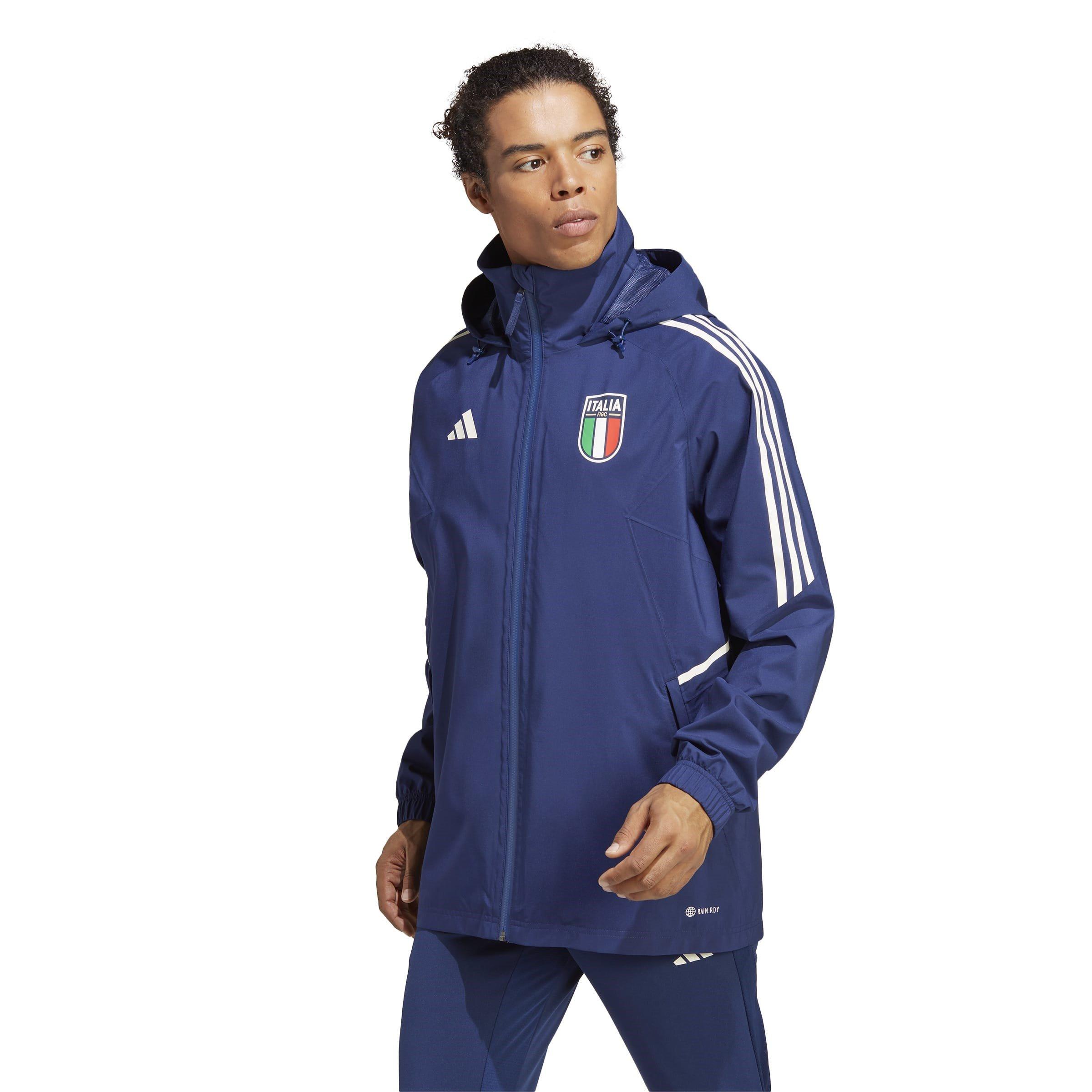 Blu scuro - adidas - Italy Rain Jacket 2022 Adults - 2