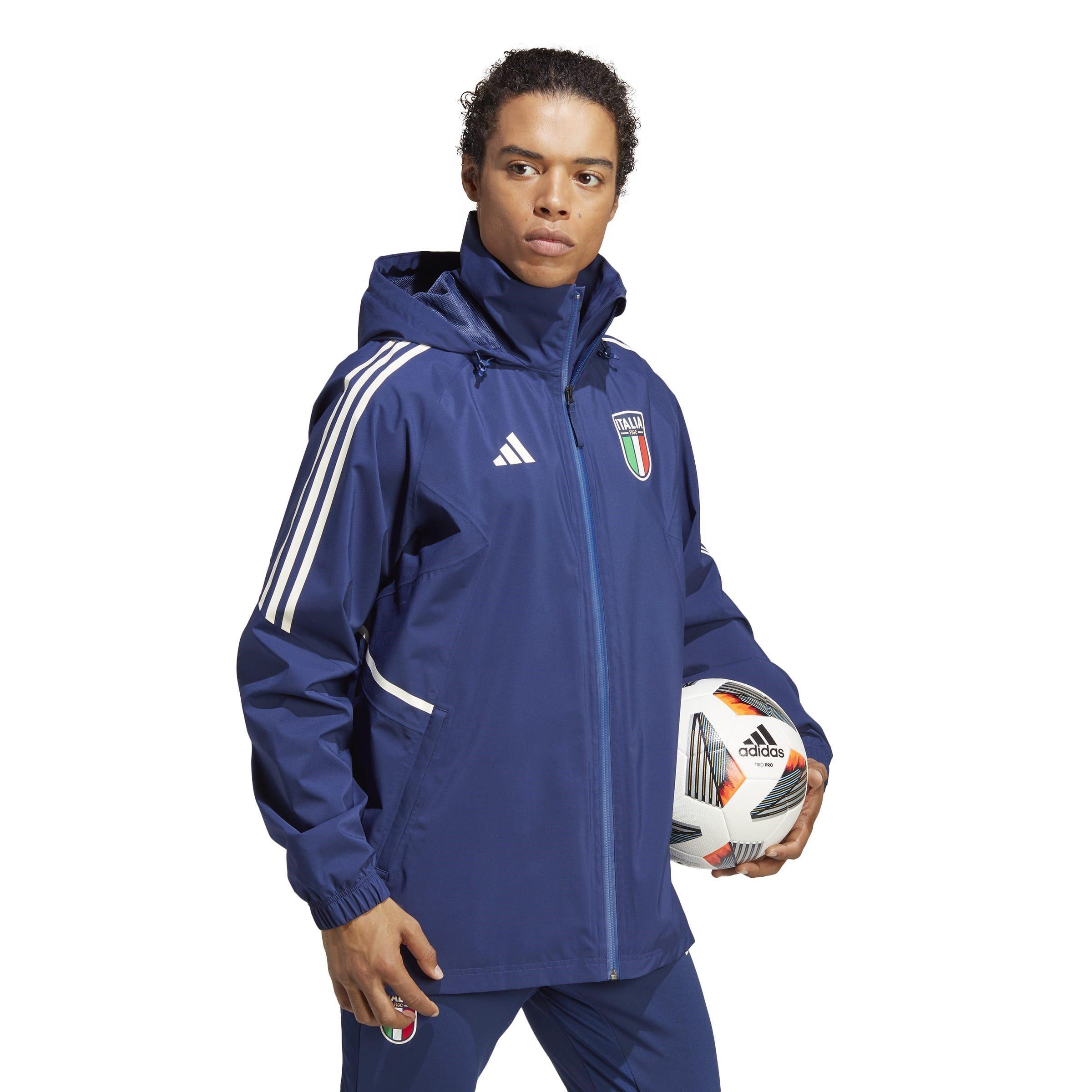 Blu scuro - adidas - Italy Rain Jacket 2022 Adults - 4