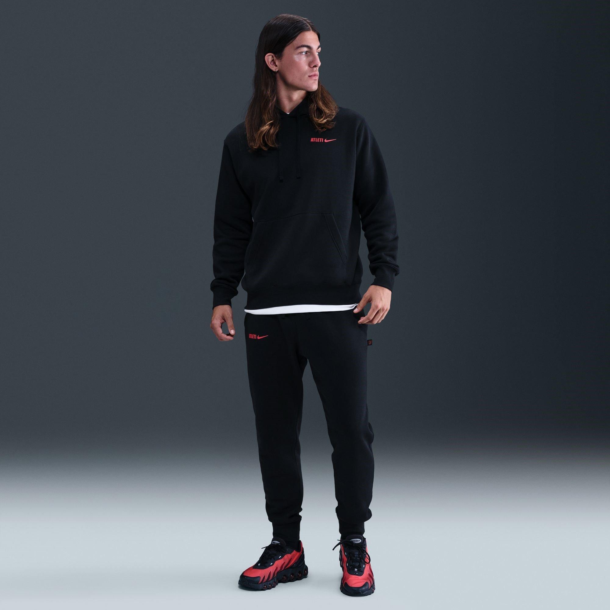 Black/ Red - Nike - Atletico Madrid Club Hoodie Mens - 7