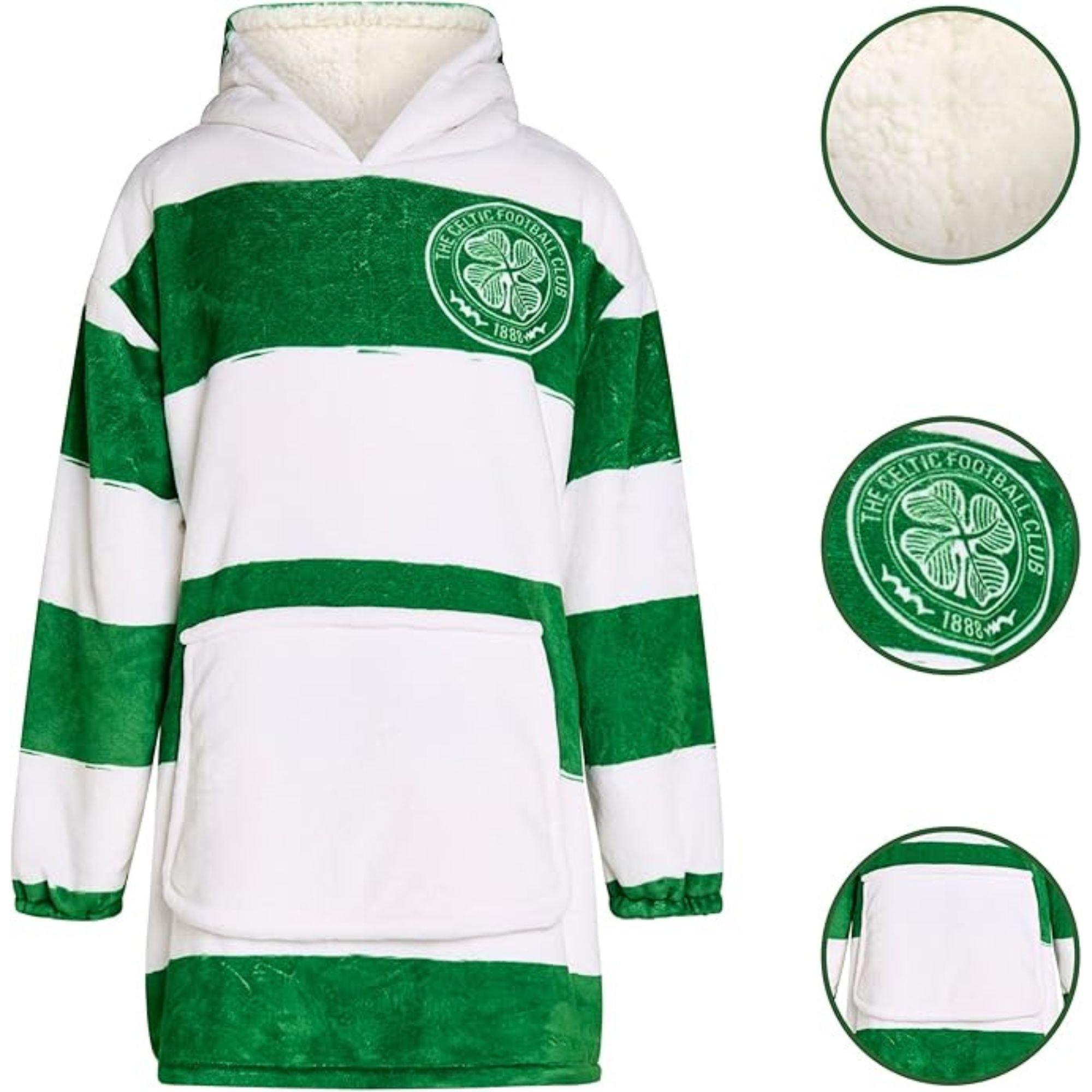 Celtic FC - Team - Football Officially Licensed Sherpa Fleece Hoodie for Adults - 3