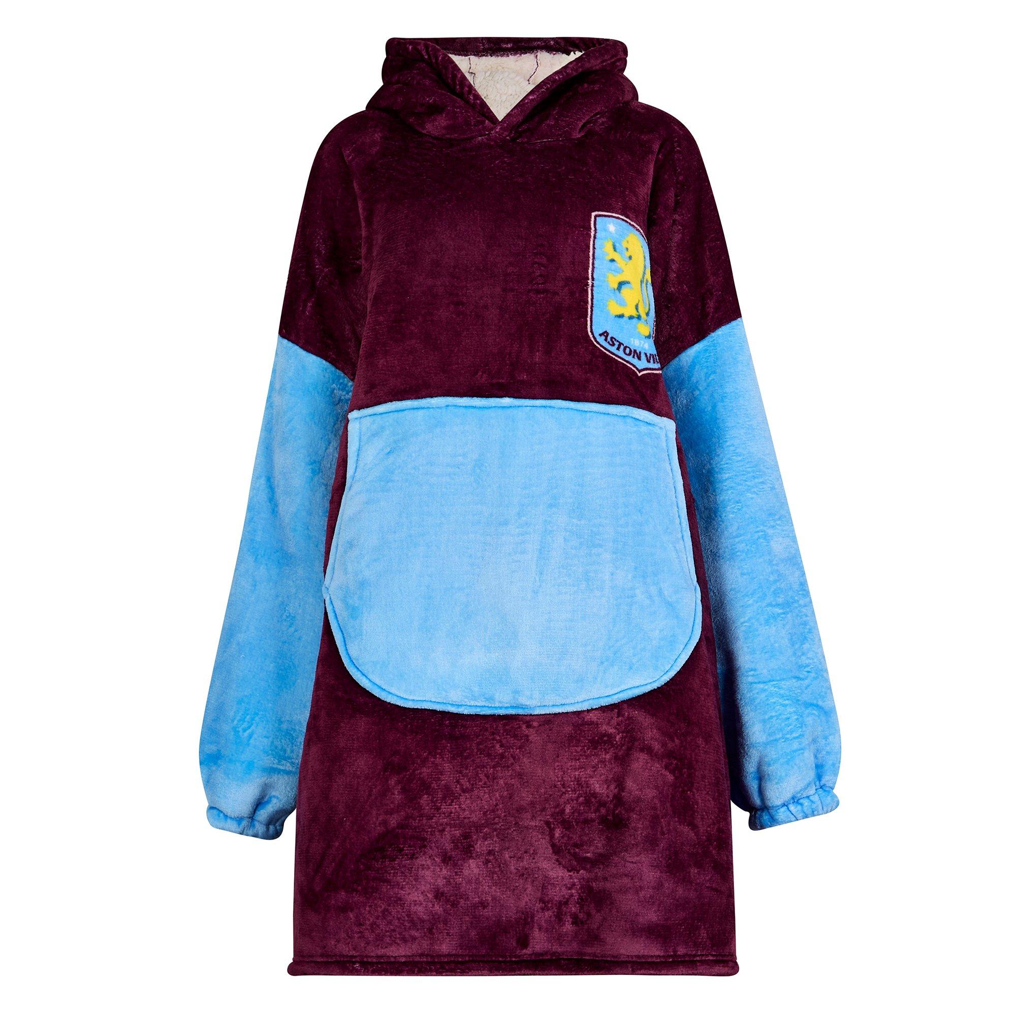 Aston Villa FC - Team - Football Officially Licensed Sherpa Fleece Hoodie for Adults - 2