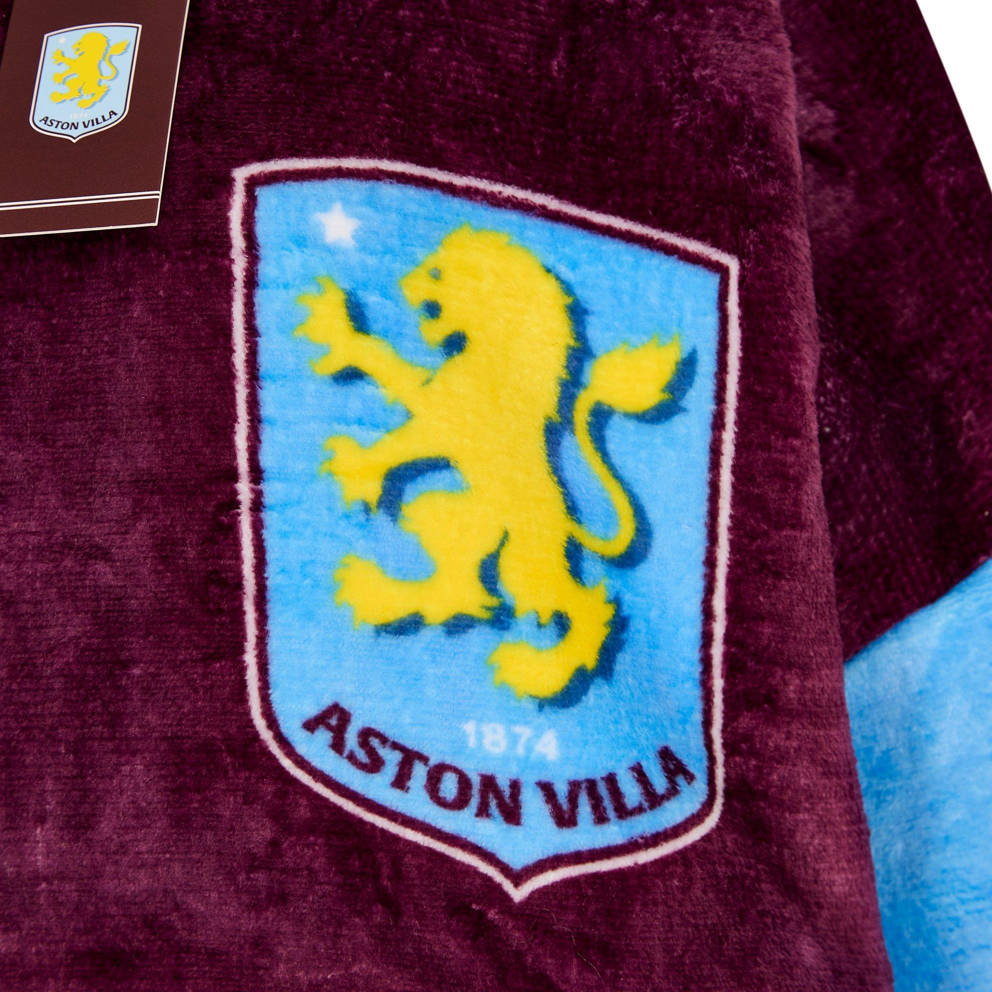 Aston Villa FC - Team - Football Officially Licensed Sherpa Fleece Hoodie for Adults - 4