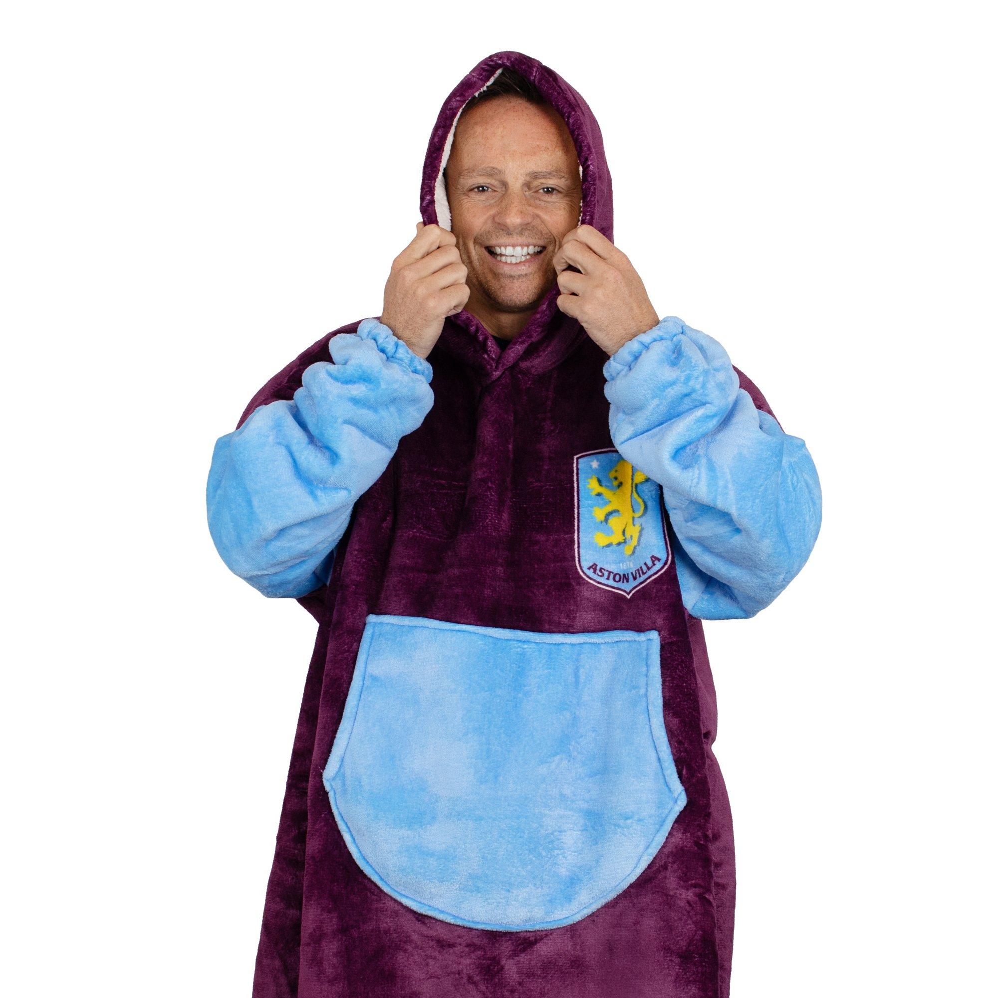 Aston Villa FC - Team - Football Officially Licensed Sherpa Fleece Hoodie for Adults - 5