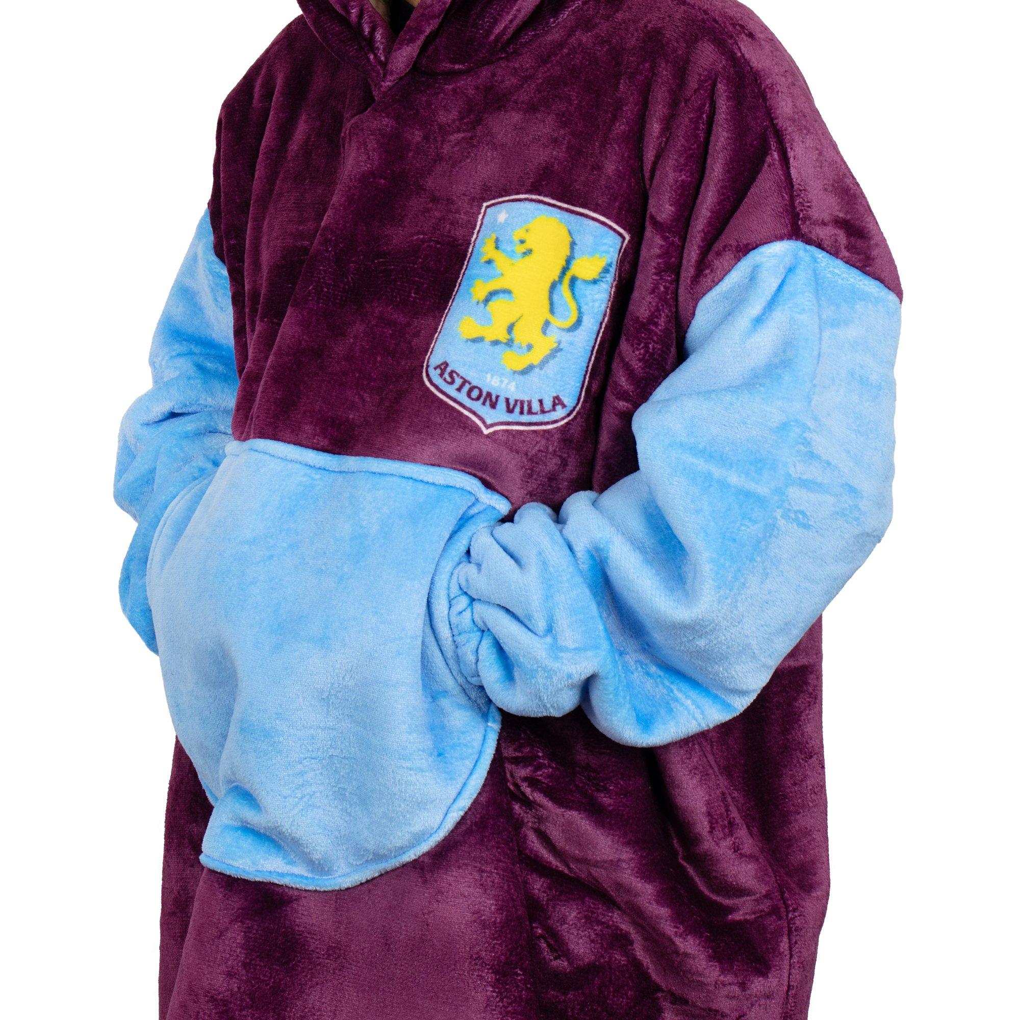Aston Villa FC - Team - Football Officially Licensed Sherpa Fleece Hoodie for Adults - 6